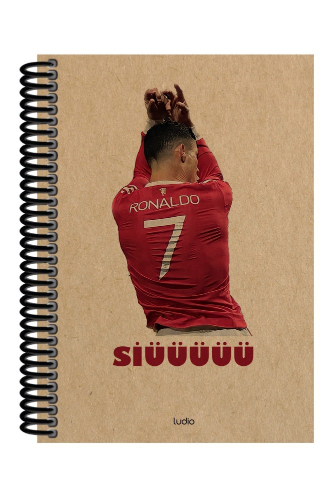 CR7 SİU Spiralli A5 Çizgisiz Defter (200 Sayfa)