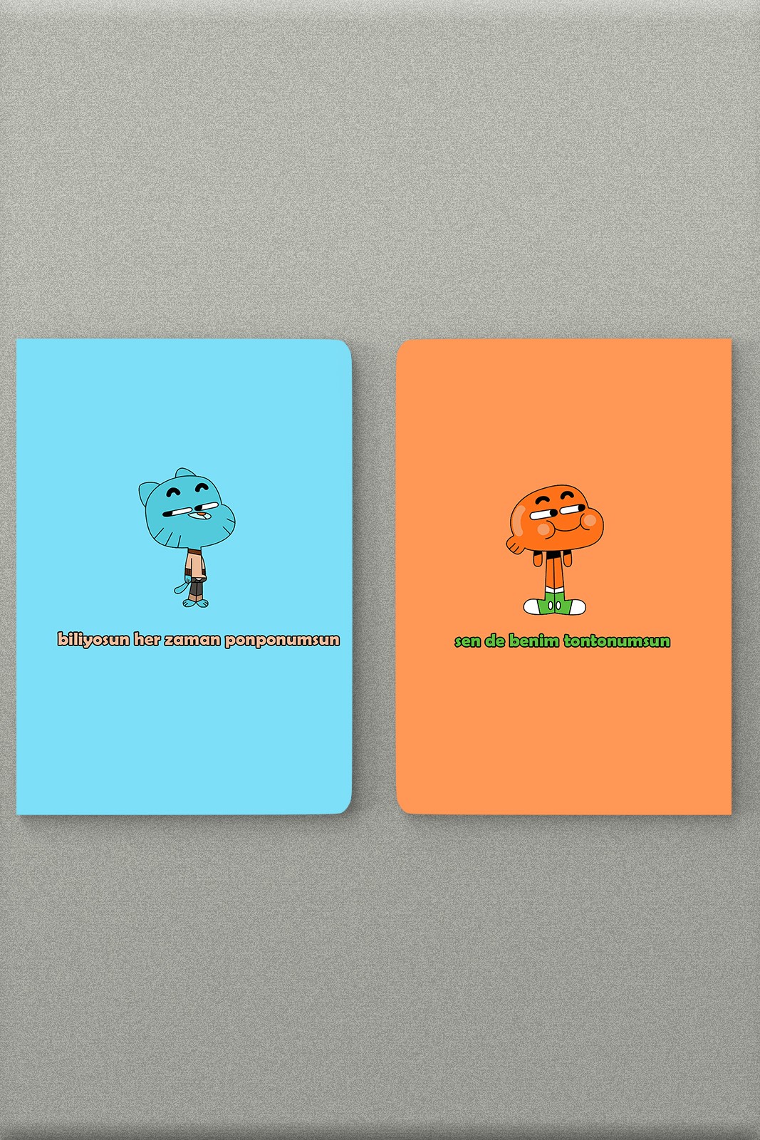 2'li Gumball & Darwin Modd A5 Çizgisiz Defter (50 Sayfa)