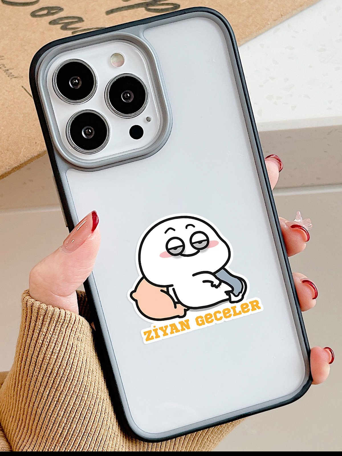 Qubby Ziyan Geceler Cep Telefonu Stickerı (2 Adet) [Selefonlu]