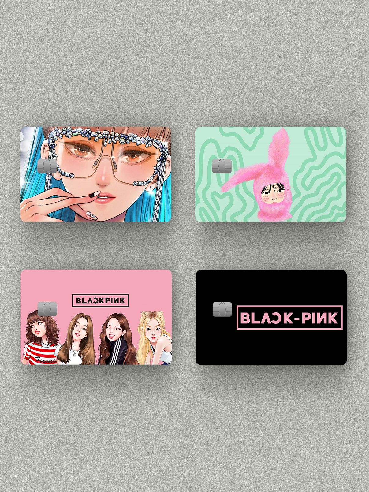 Blackpink 4'lü Kredi Kartı & Akbil Sticker Kaplama Seti