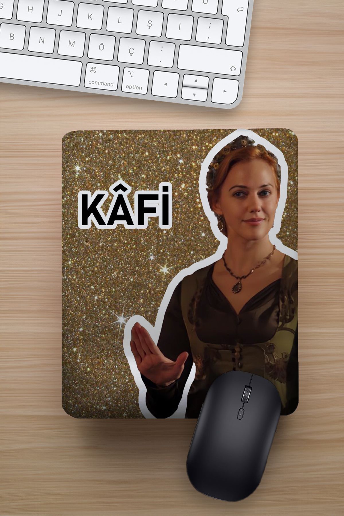 Hürrem Sultan ''Kafi'' Bilek Destekli Eğlenceli Tasarımlı Hediyelik Mousepad