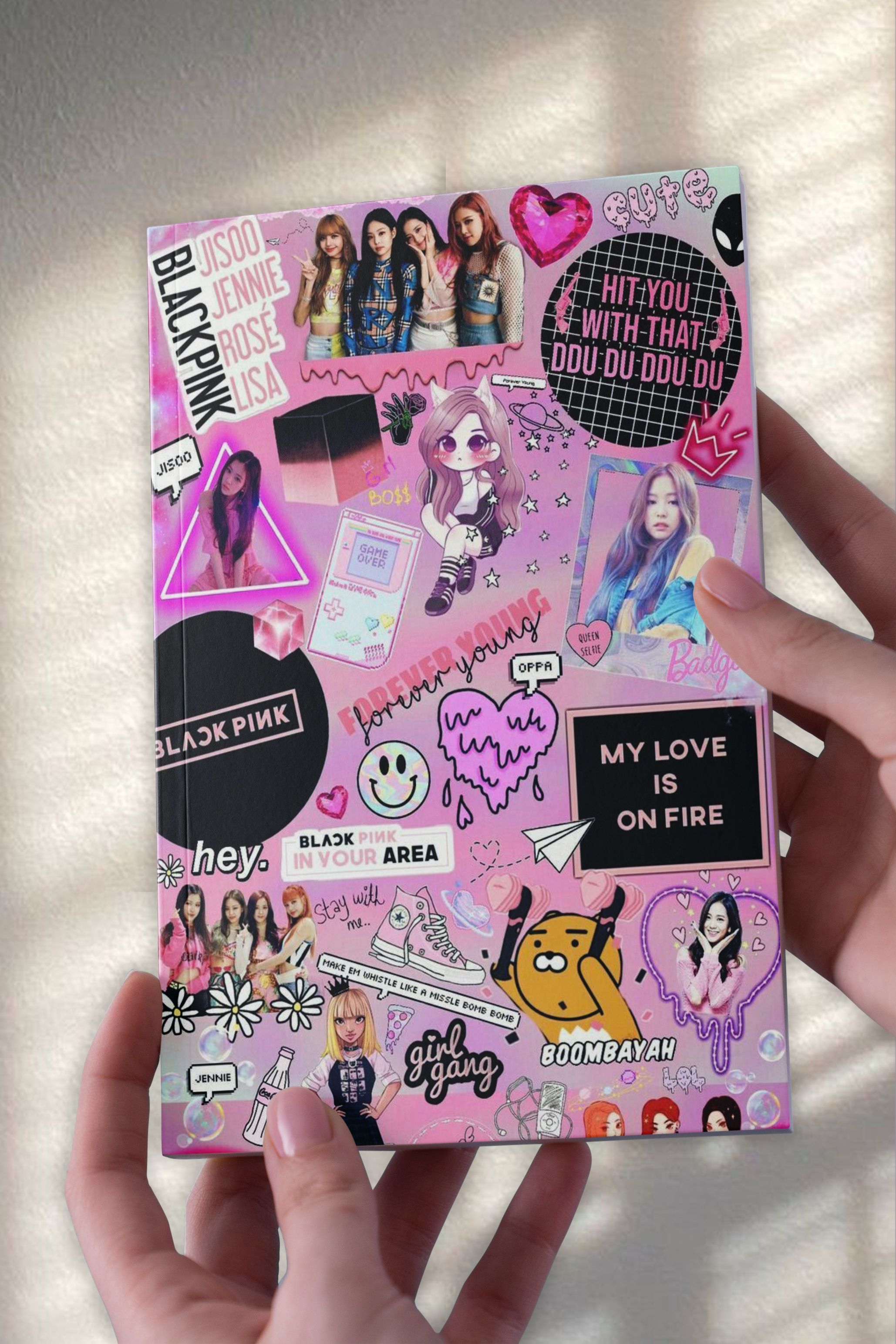 Blackpink Clipart Kolaj  Desenli A5 Çizgisiz Defter (50 Sayfa)