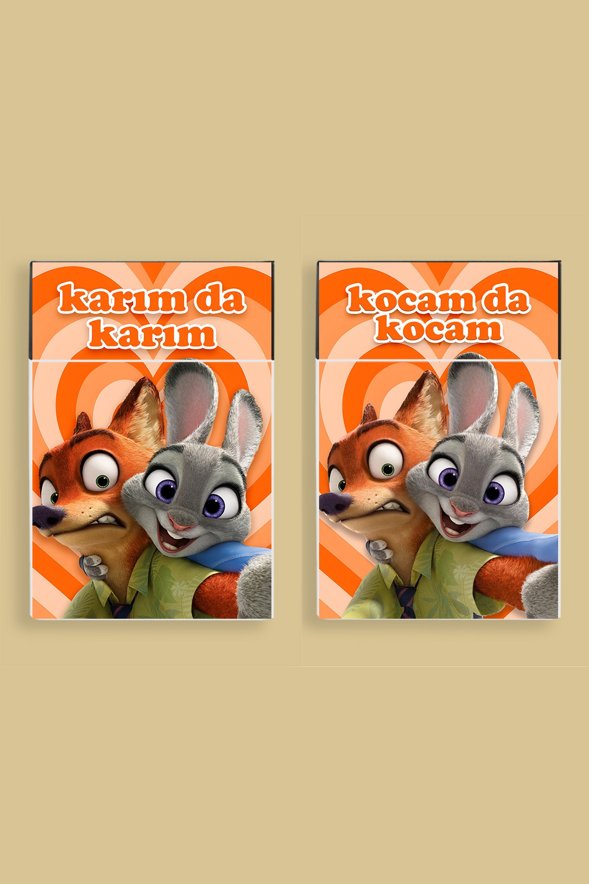 2'li Zootropolis Sevgililere Özel Seri Hediyelik Sigara & Aksesuar Tabakası