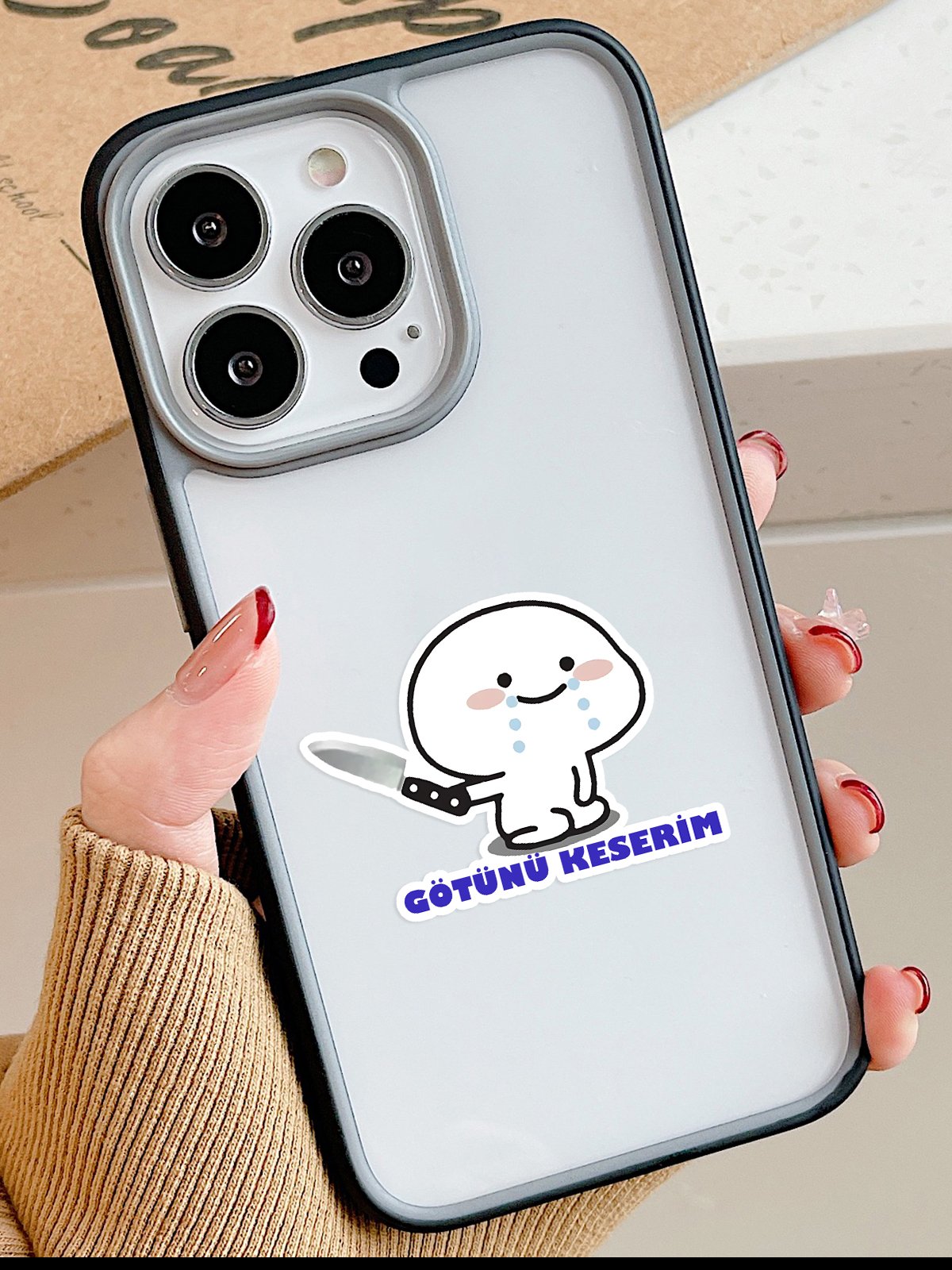 Qubby G*tünü Keserim Cep Telefonu Stickerı (2 Adet) [Selefonlu]