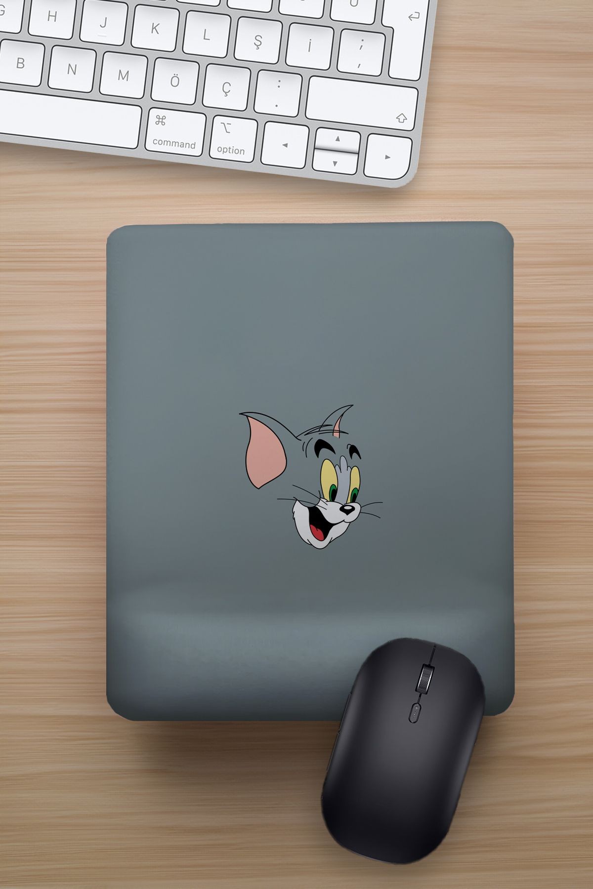 2'li Sevgililere Özel Tom & Jerry Bilek Destekli Eğlenceli Tasarımlı Hediyelik Mousepad (2 ADET)