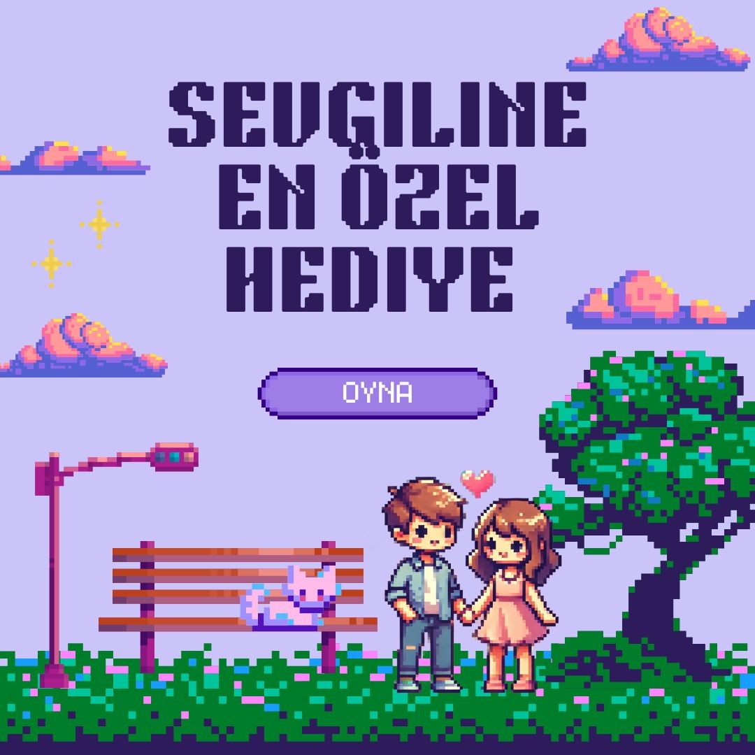 Pixel Macera Sevgililer ve Arkadaşlar İçin Kişiye Özel 8 Bit Tasarımlı Dijital Oyun 