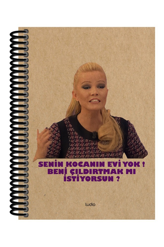 Müge Anlı Kocanın Evi Yok Spiralli A5 Çizgisiz Defter (200 Sayfa)