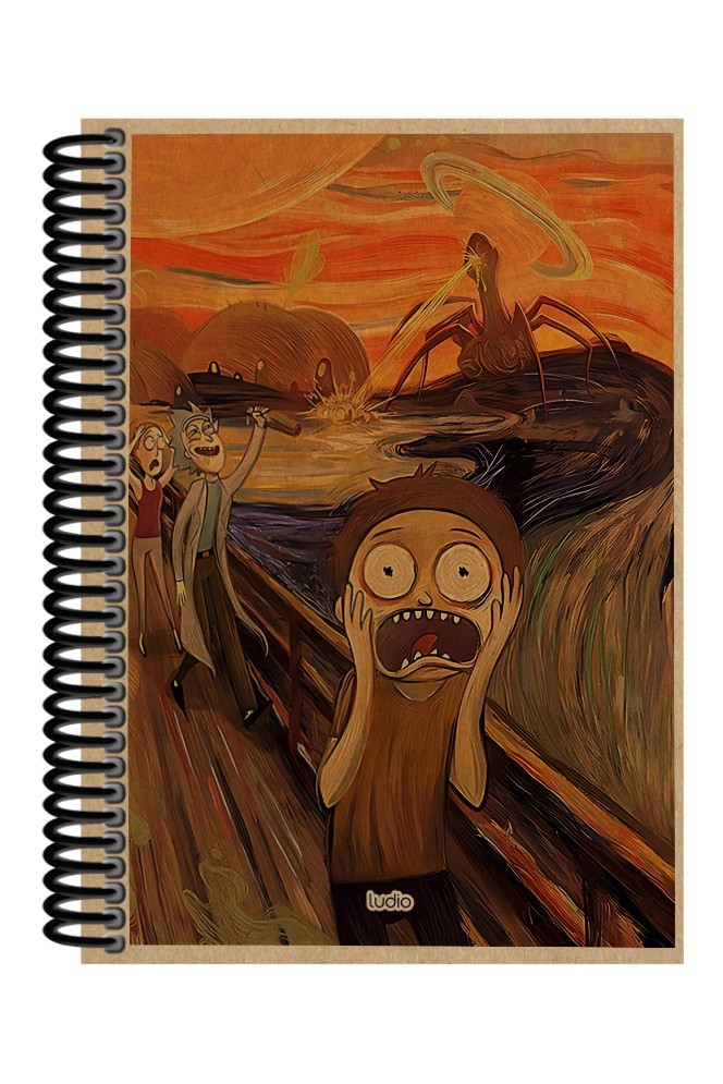 Rick and Morty Çığlık Spiralli A5 Çizgisiz Defter (200 Sayfa)