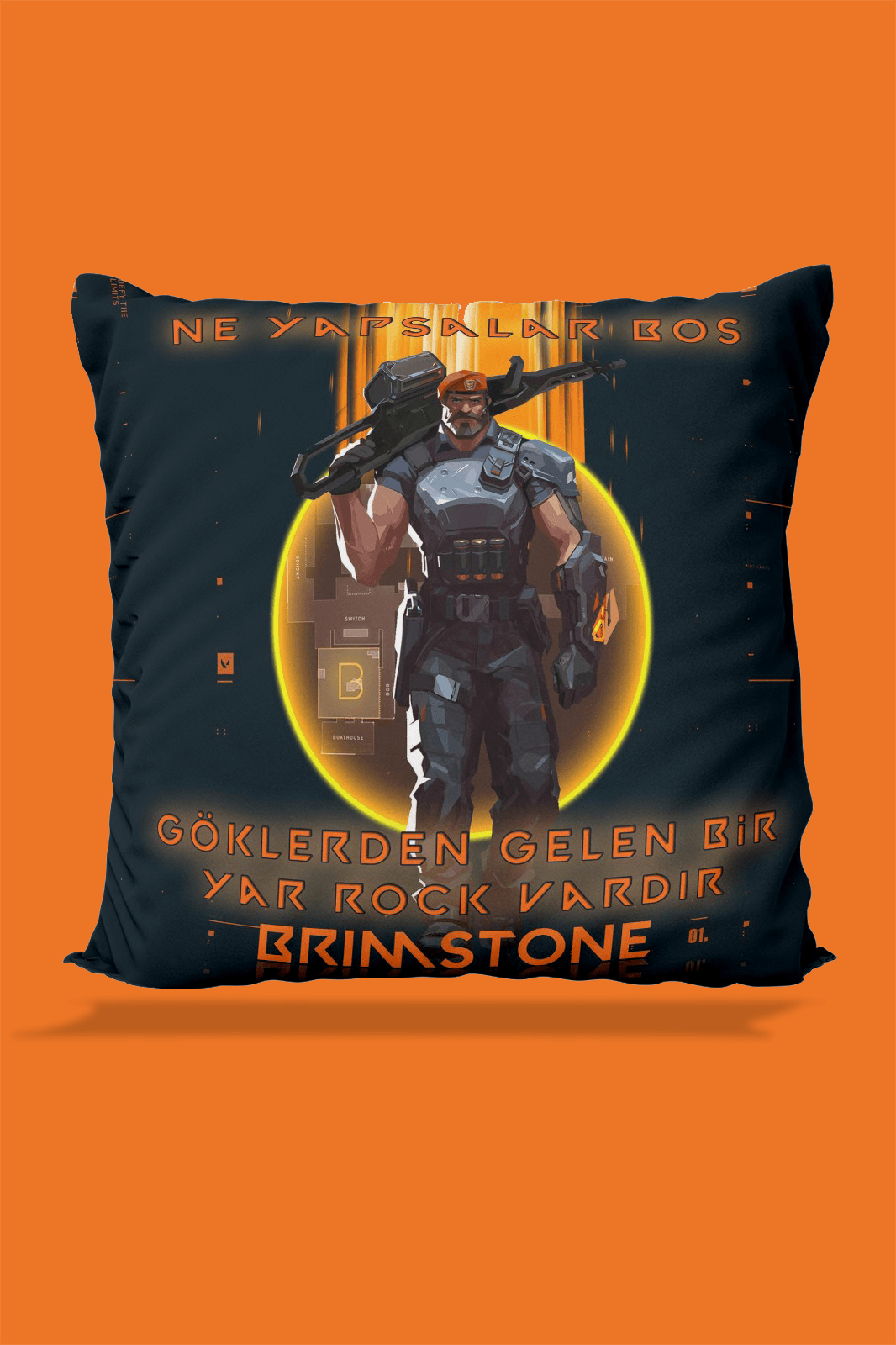 Brimstone Valo Dekoratif Gamer Yastık (27x27)