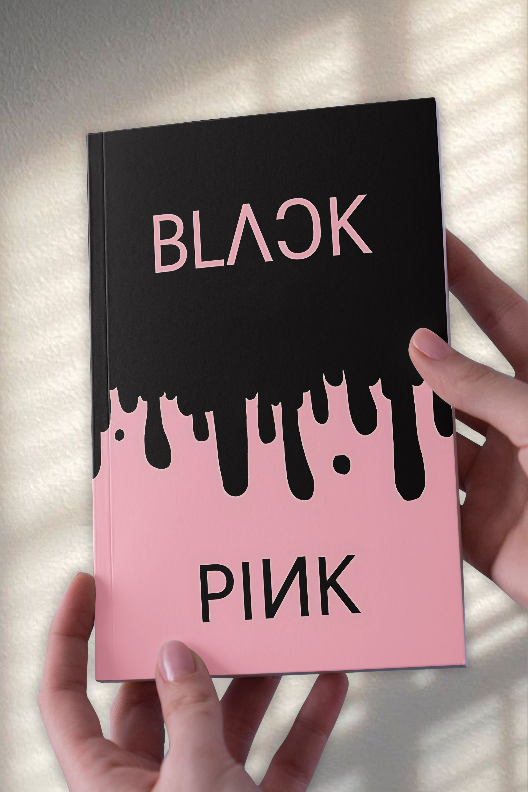 BLACK PINK Siyah & Pembe A5 Çizgisiz Defter (50 Sayfa)