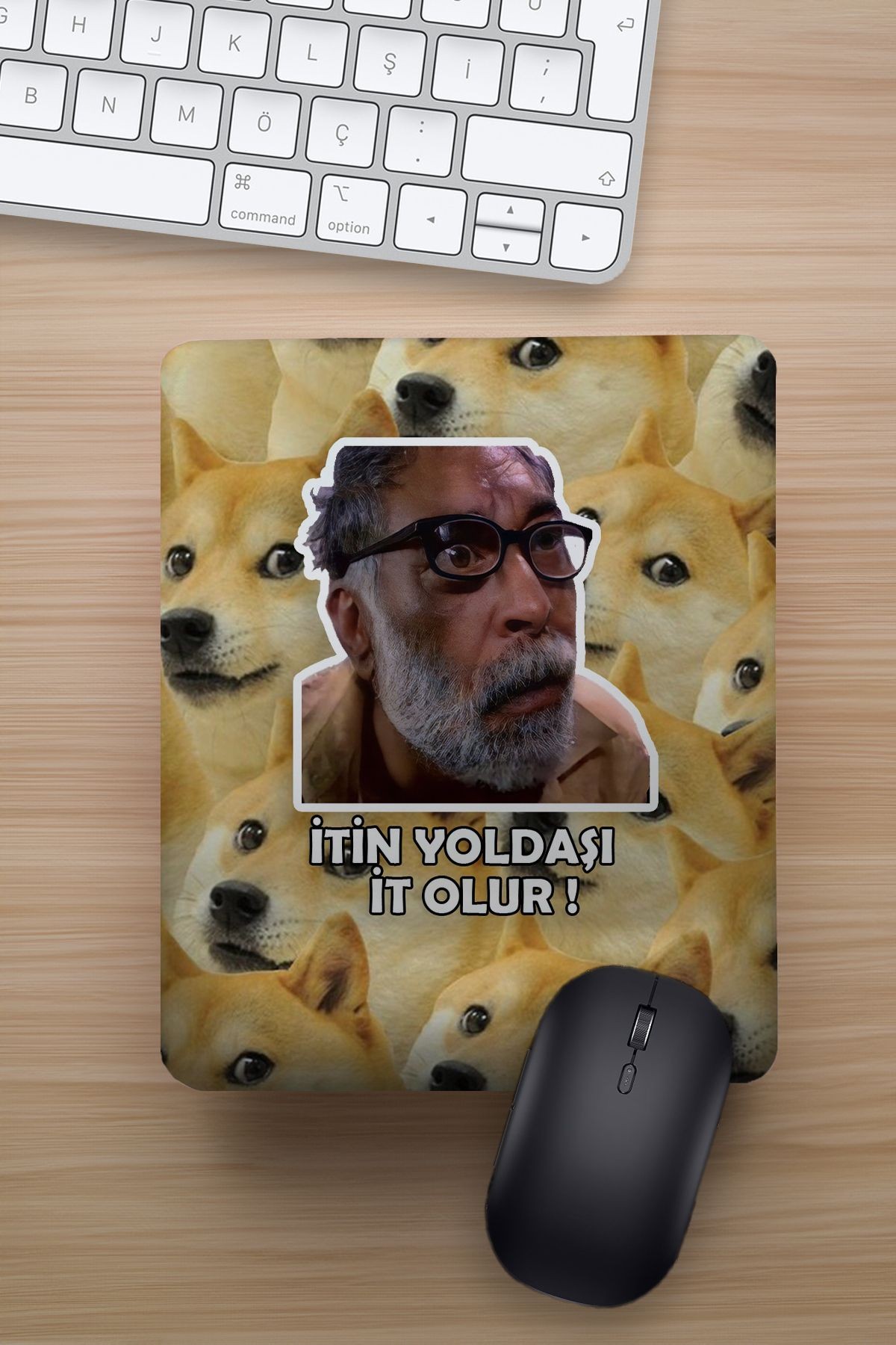 Abuzer Kömürcü ''İtin Yoldaşı'' Bilek Destekli Eğlenceli Tasarımlı Hediyelik Mousepad