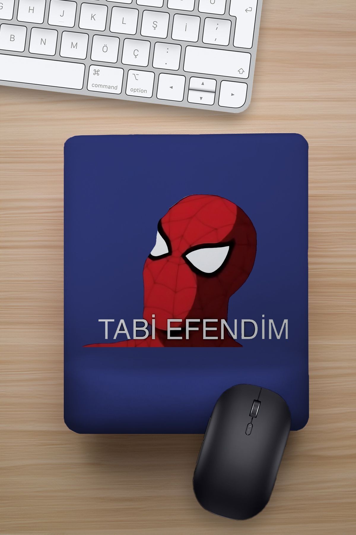 Spiderman Tabii Efendim Bilek Destekli Eğlenceli Tasarımlı Hediyelik Mousepad