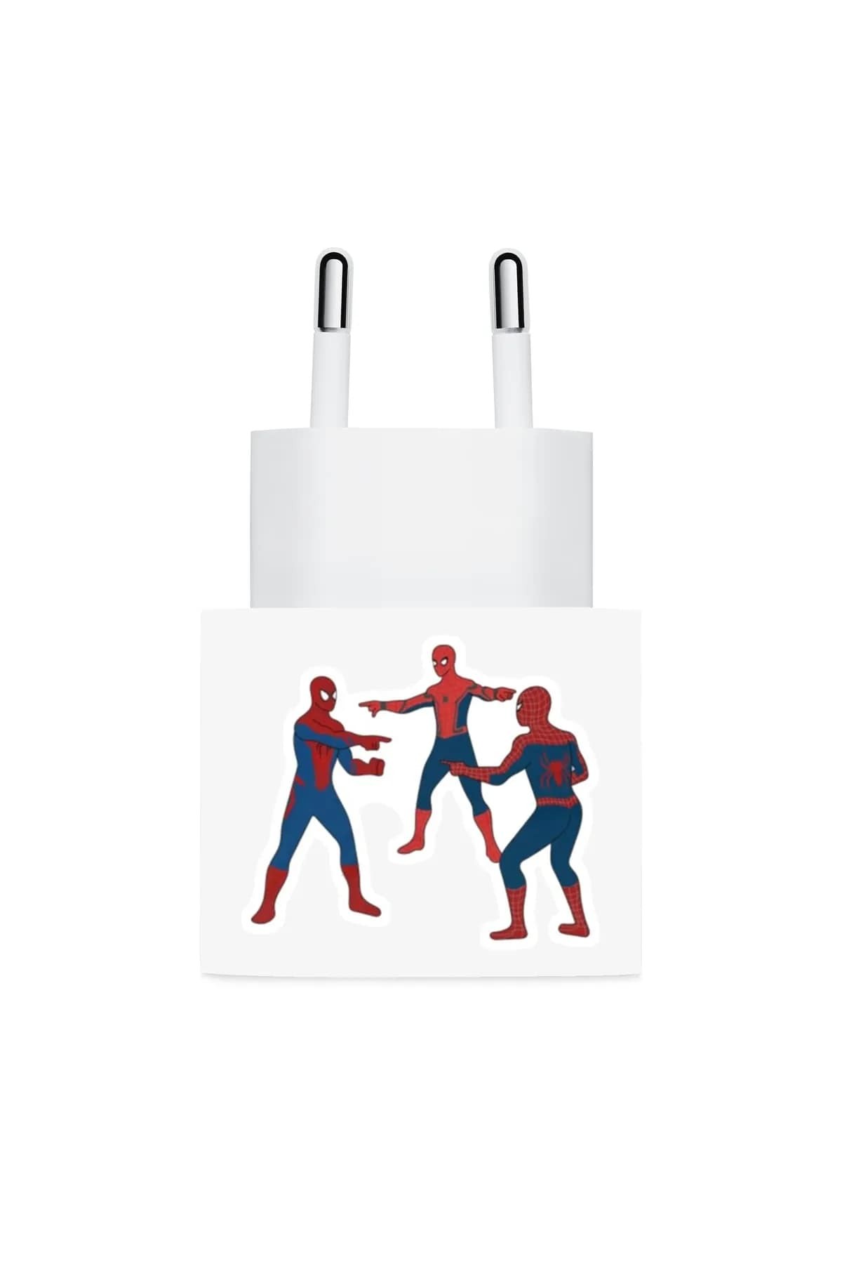 Spiderman Kopyalar Şarj Aleti Etiketi - Şarj Aleti Sticker (2 Adet)