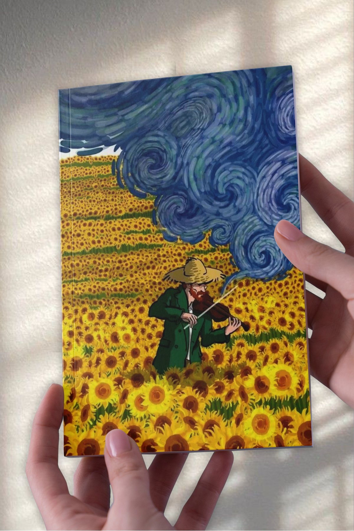 Van Gogh Keman A5 Çizgisiz Günlük Hediyelik Günlük Defter (50 Sayfa)