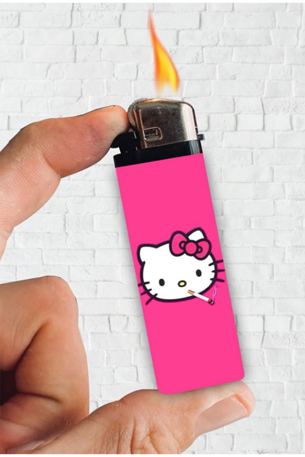 Dumanlı Hello Kitty Full Kaplamalı Gazlı Hediyelik Çakmak