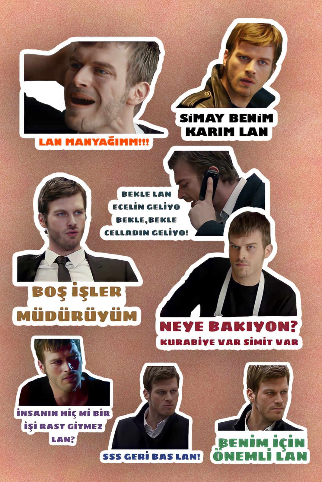 Kuzey Güney 8'li Laptop Notebook Tablet Sticker Seti