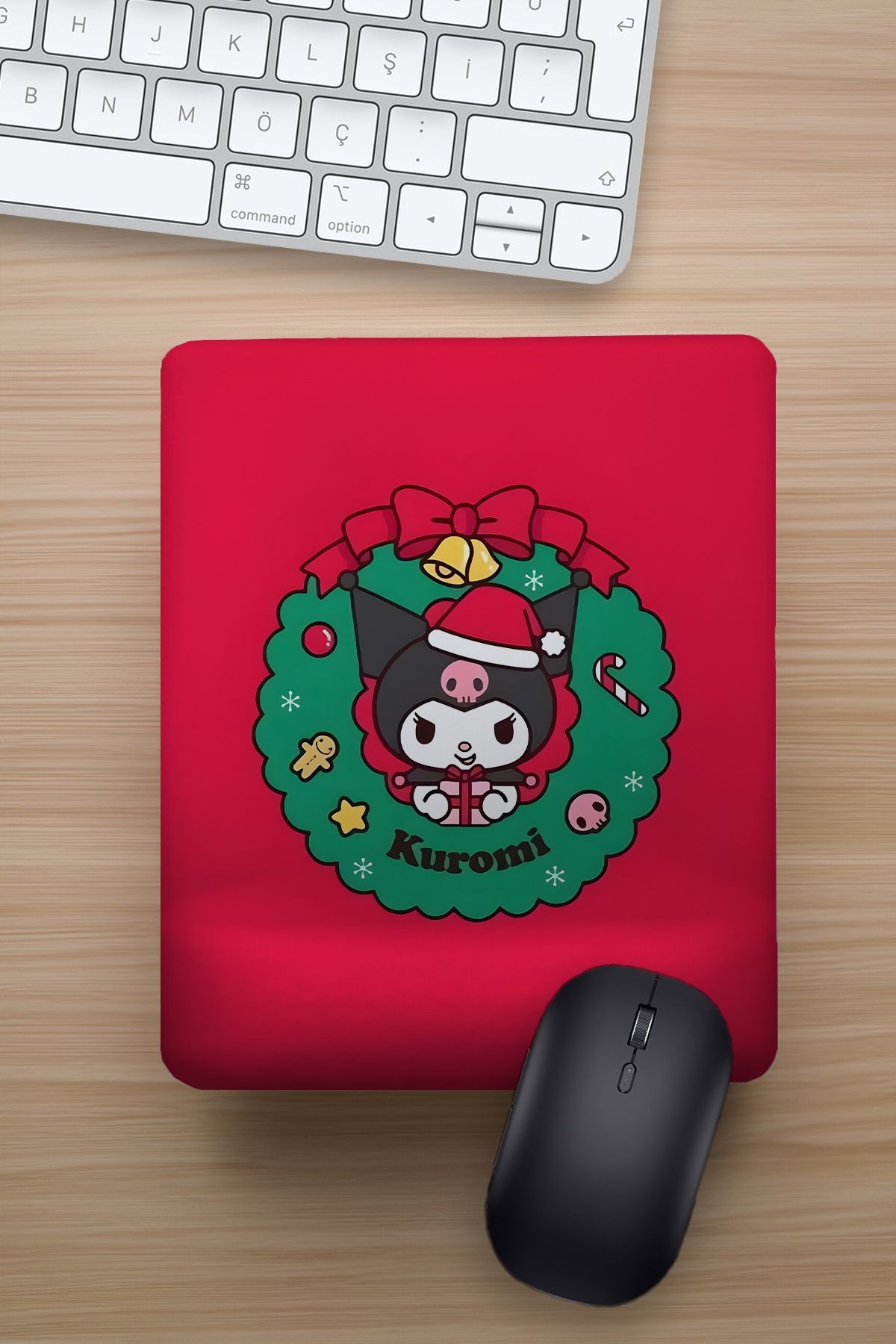 Yılbaşı Özel Kuromi Bilek Destekli Eğlenceli Tasarımlı Hediyelik Mousepad