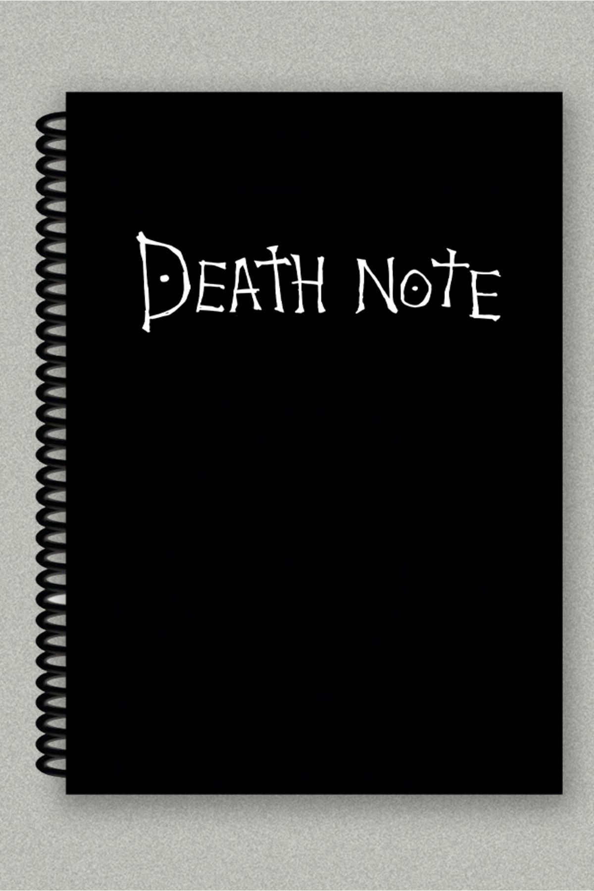 Death Note Spiralli A5 Çizgisiz Tuale Kapaklı Hediyelik Defter (200 Sayfa)