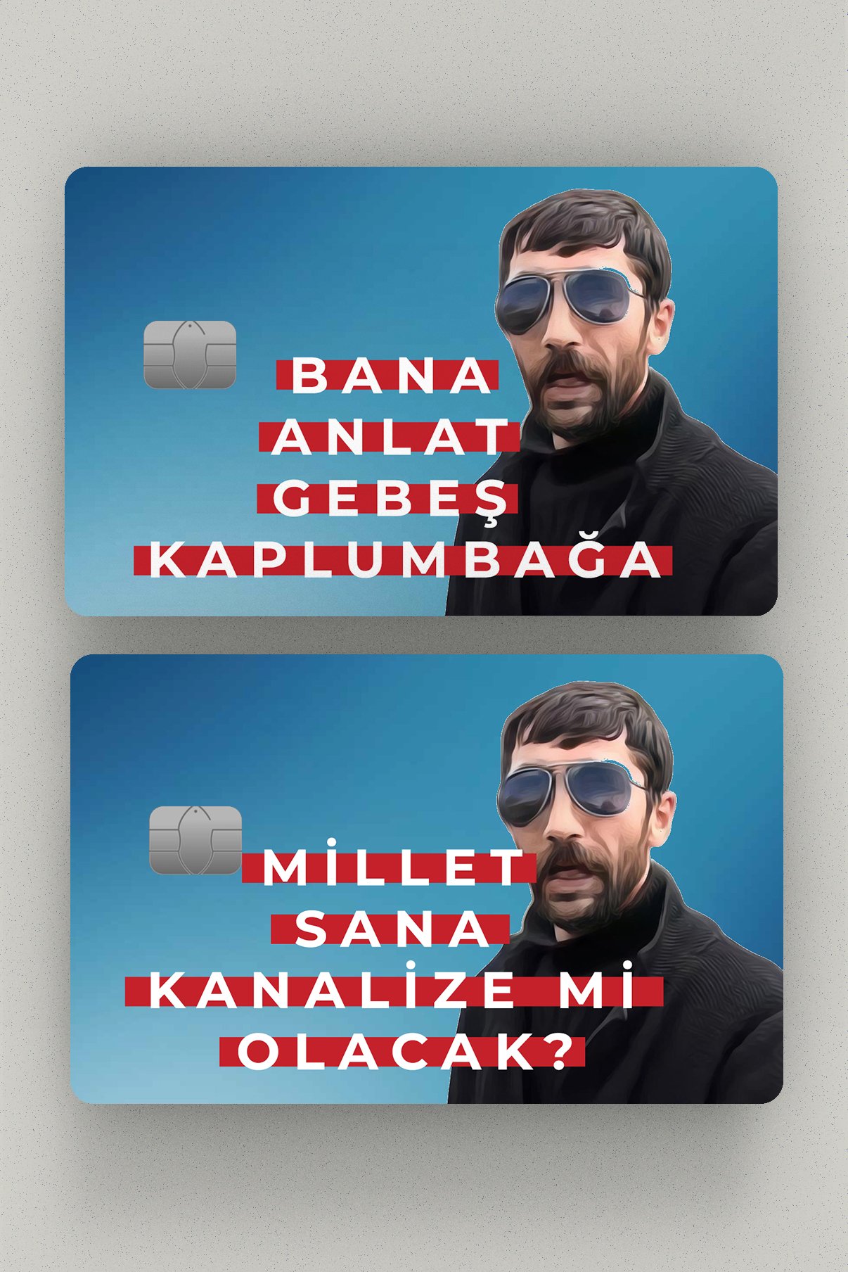 Bana Anlat Gebeş Kaplumbağa 2'li Kredi Kartı & Akbil Sticker Kaplama (2ADET)