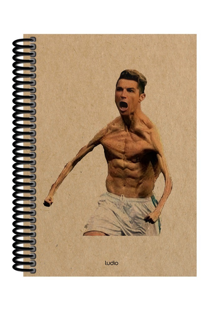 CR7 Zargana Spiralli A5 Çizgisiz Defter (200 Sayfa)