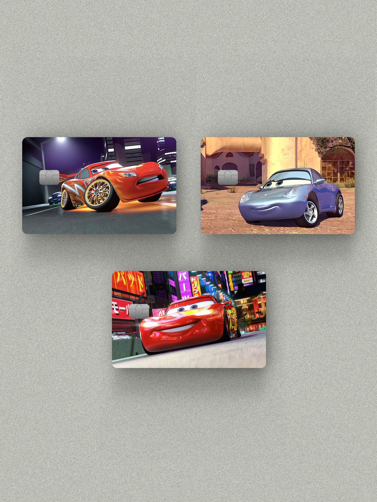 Cars 3'lü Set Kredi Kartı & Akbil Sticker Kaplama