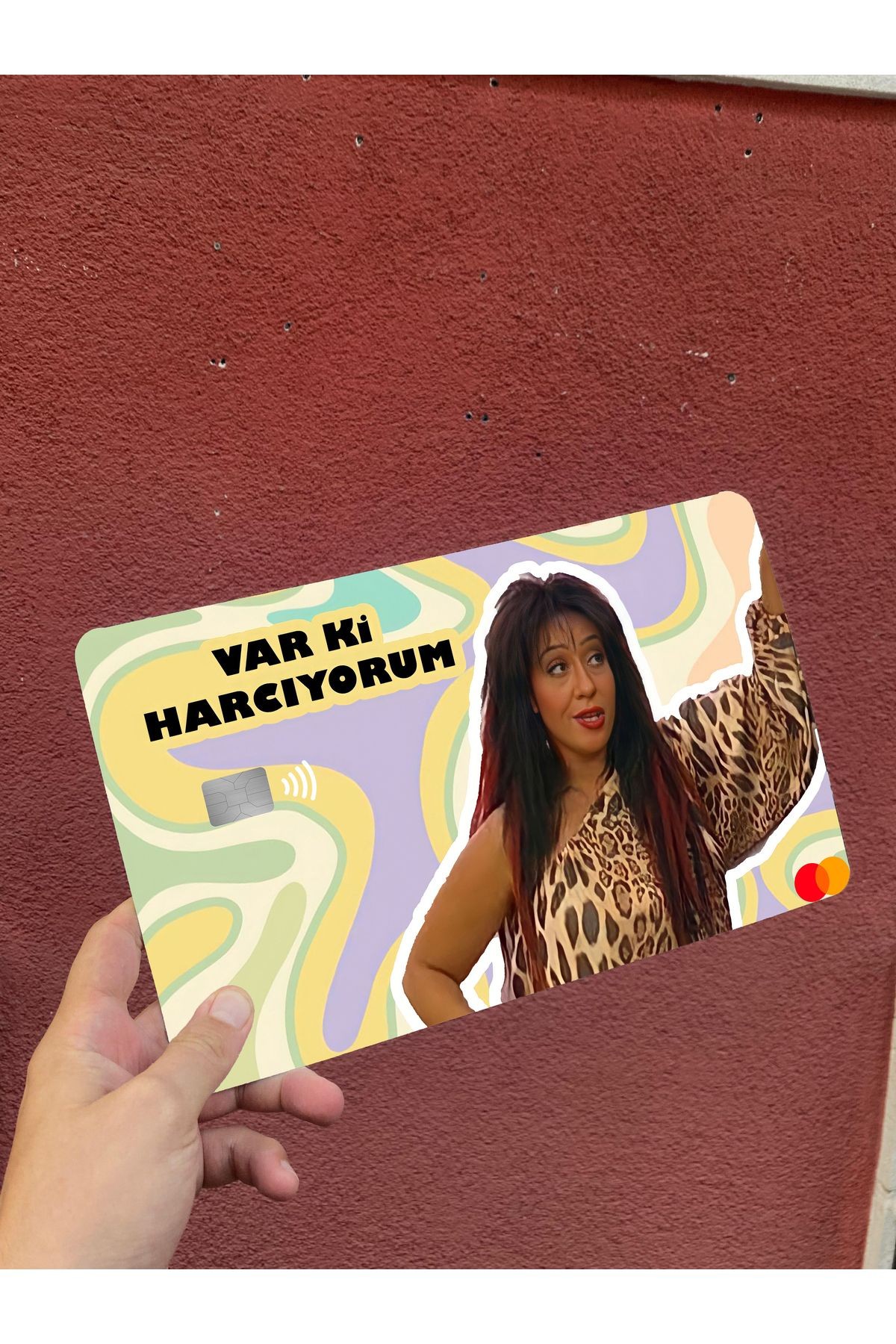 Şahika ''Var ki Harcıyorum'' Büyük Boy DEV Kredi Banka Kartı Kılıfı (18X29)