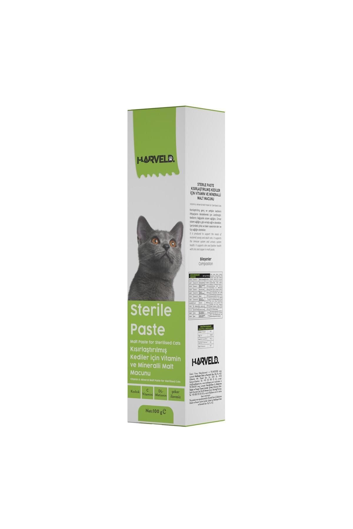 Sterile Paste Kısırlaştırılmış Kedi Bağışıklık Sağlığı Vitamin Mineral Şeker Ilavesiz Macun 100 gr