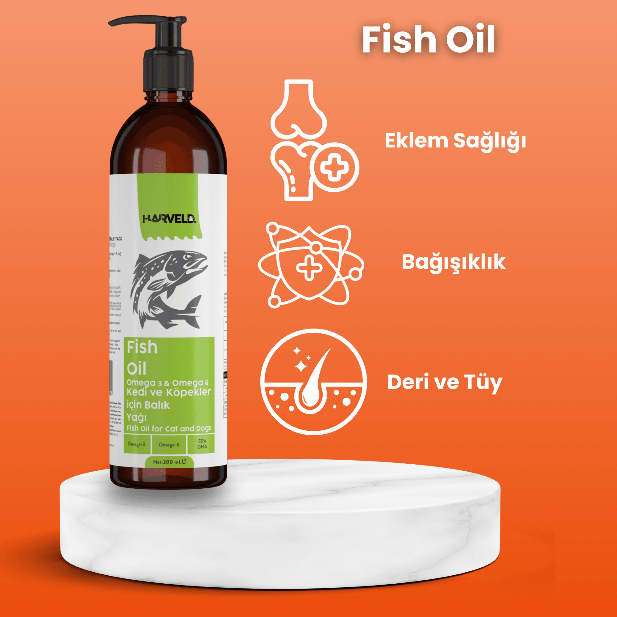 Harveld Kısır Kediniz Için 3'lü Kedi Bakım Seti Sterile Paste - Fish Oil - Immune C