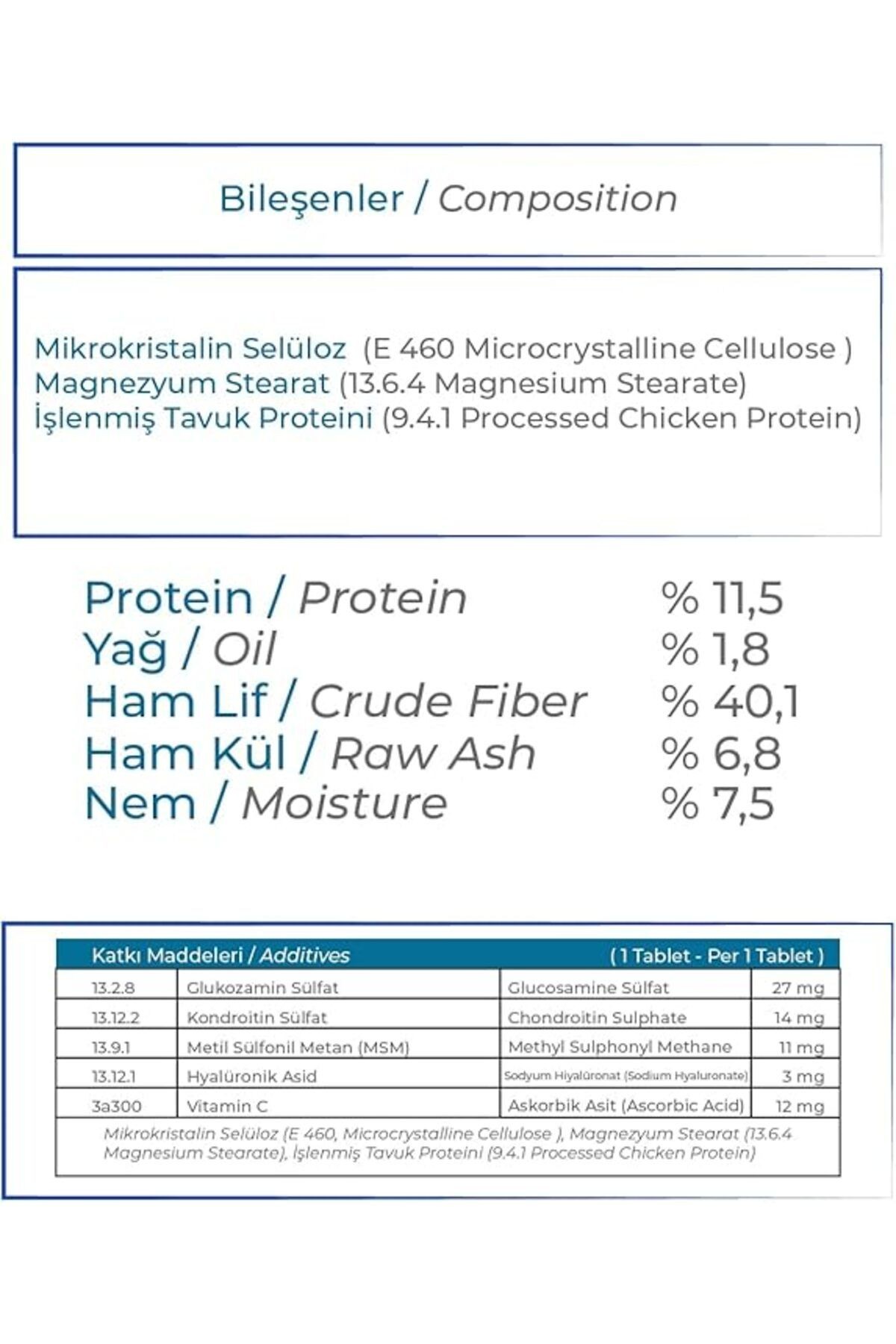 Move G Kedi Köpek Eklem Sağlık Destekleyici Hareket Kabiliyeti Arttırıcı Vitamin Mineral Tab