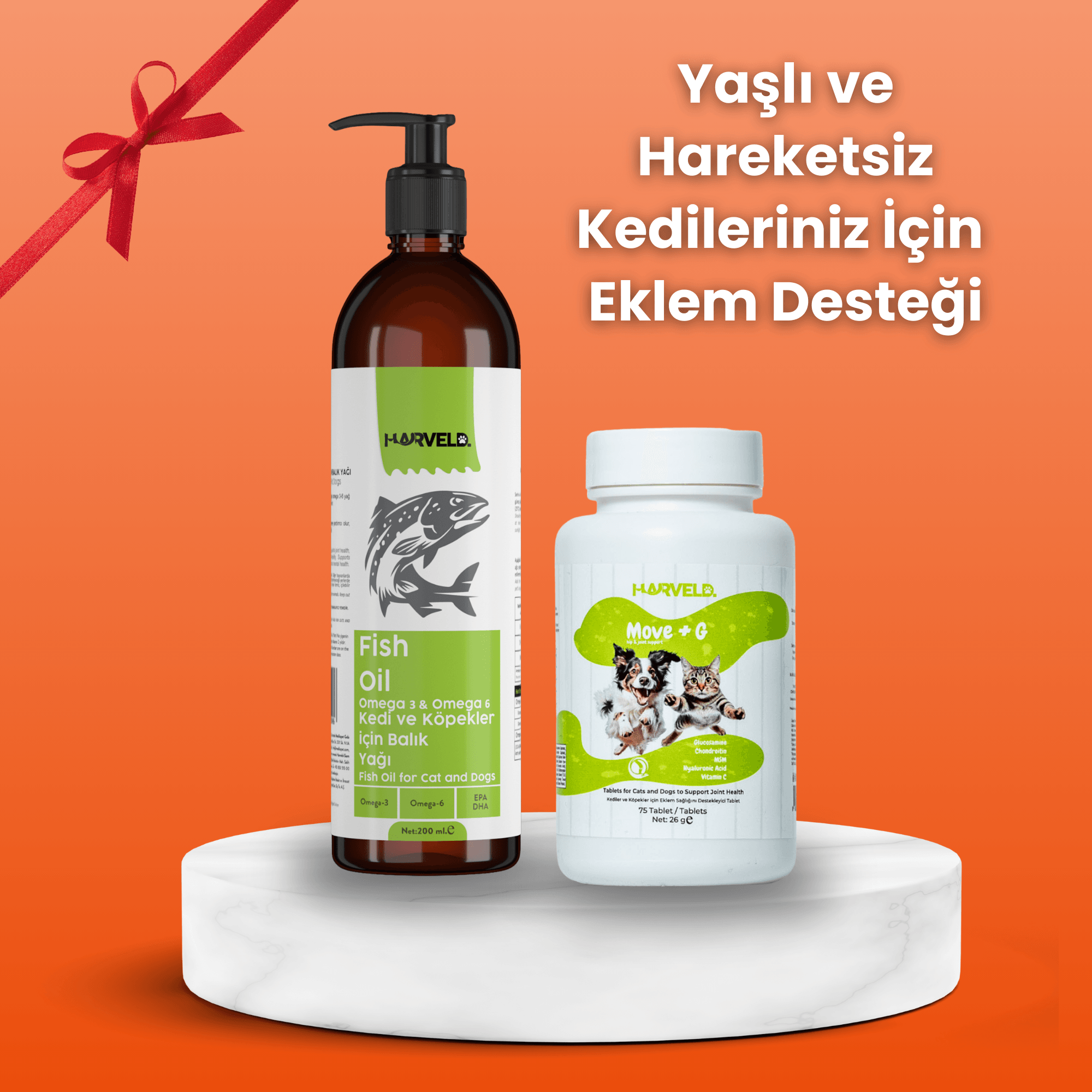Harveld Kedinizin Genel Sağlığı Için Kedi Bakım Seti Move G - Fish Oil