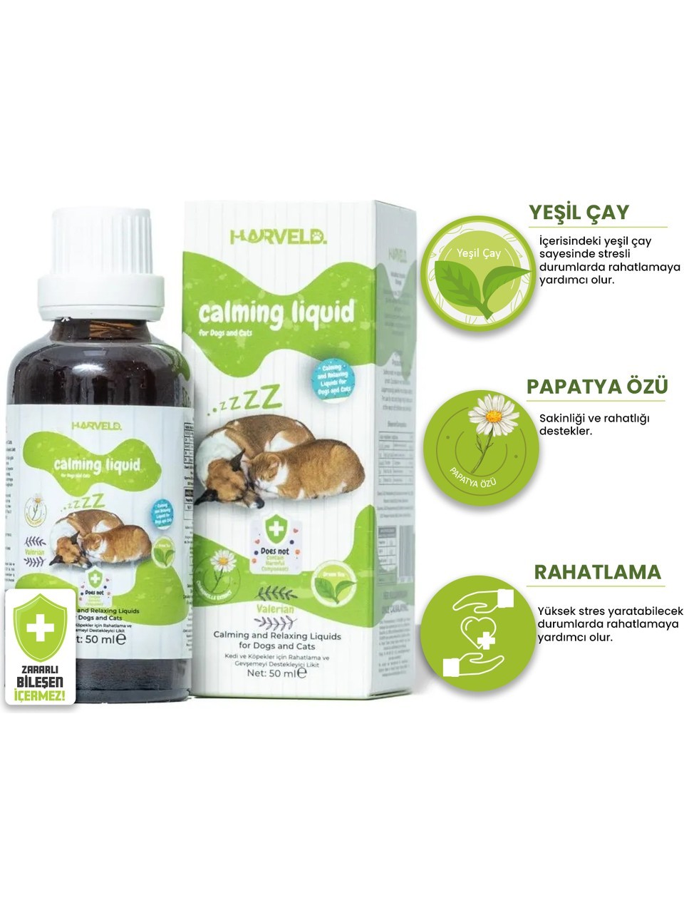 Harveld Calming Down Kedi Yolculuk Seyahat Günlük Hayat Stres Giderici Rahatlatıcı Gevşetici