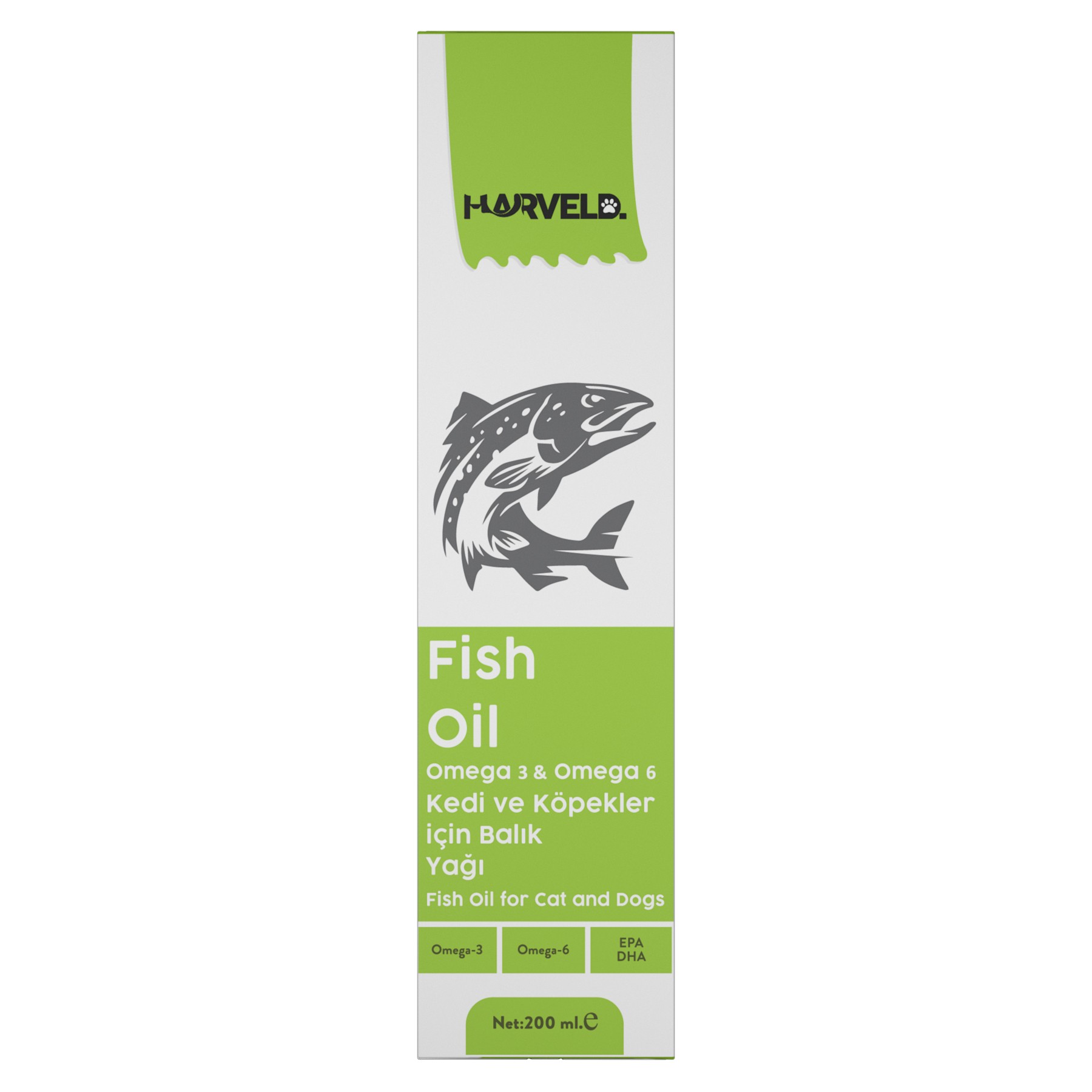 Harveld Fish Oil Köpek Omega 3 Omega 6 Kaynağı Eklem Sağlığı Bağışıklık Destekleyici Balık Yağı 200ml