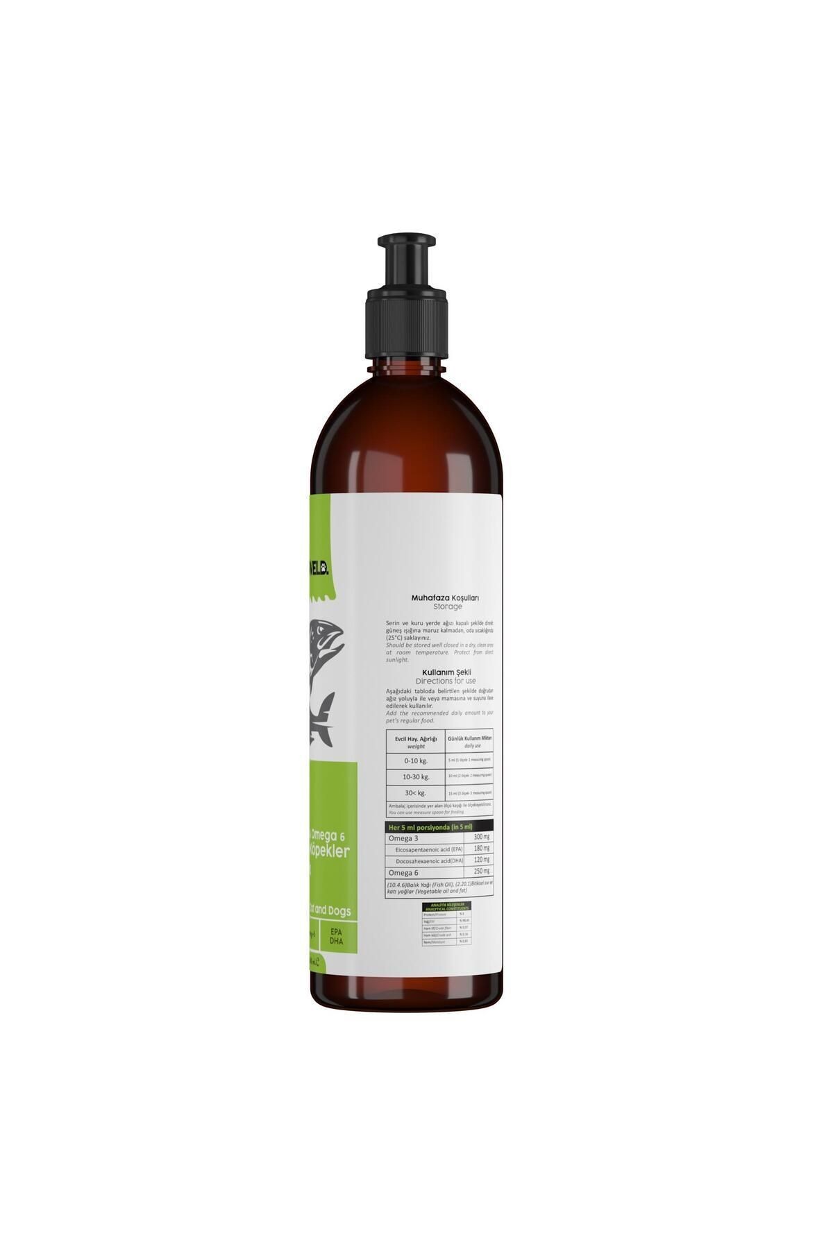 Fish Oil Kedi Köpek Omega 3 Omega 6 Kaynağı Eklem Sağlığı Bağışıklık Destekleyici Balık Yağ 200ml