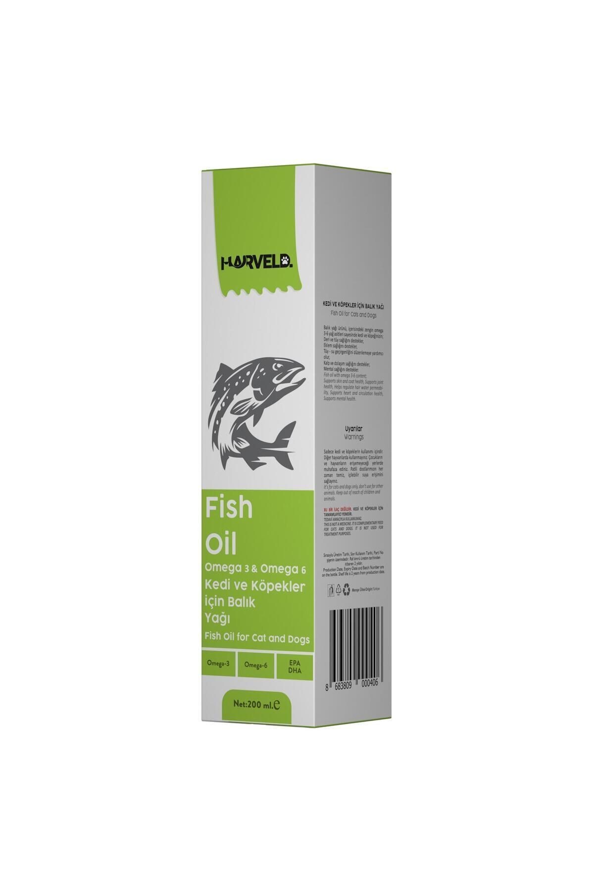 Fish Oil Kedi Köpek Omega 3 Omega 6 Kaynağı Eklem Sağlığı Bağışıklık Destekleyici Balık Yağ 200ml