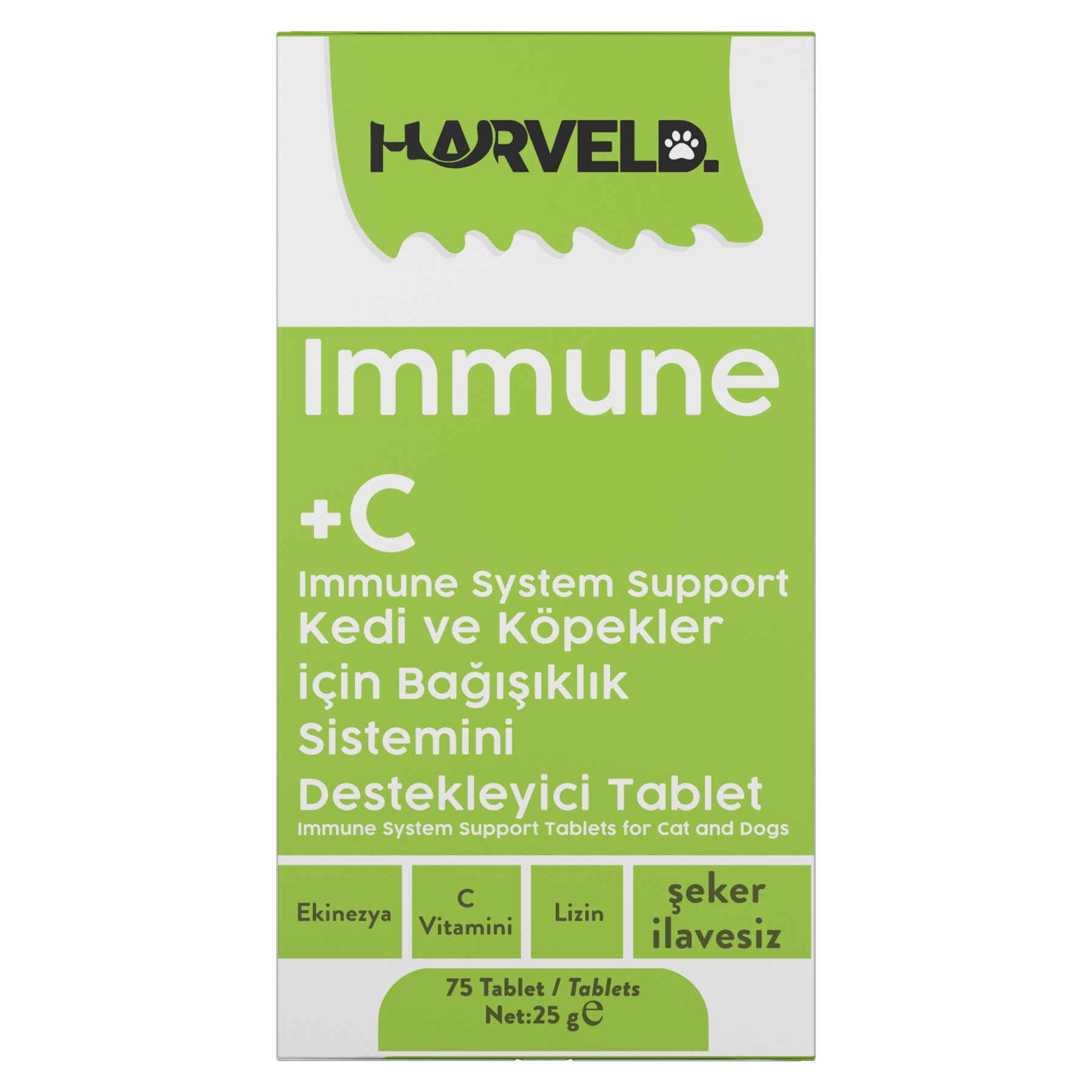 Harveld Immune C Köpek Bağışıklık Sistemi Destekleyici Vitamin Mineral Kaynağı Şeker İlavesiz Tablet