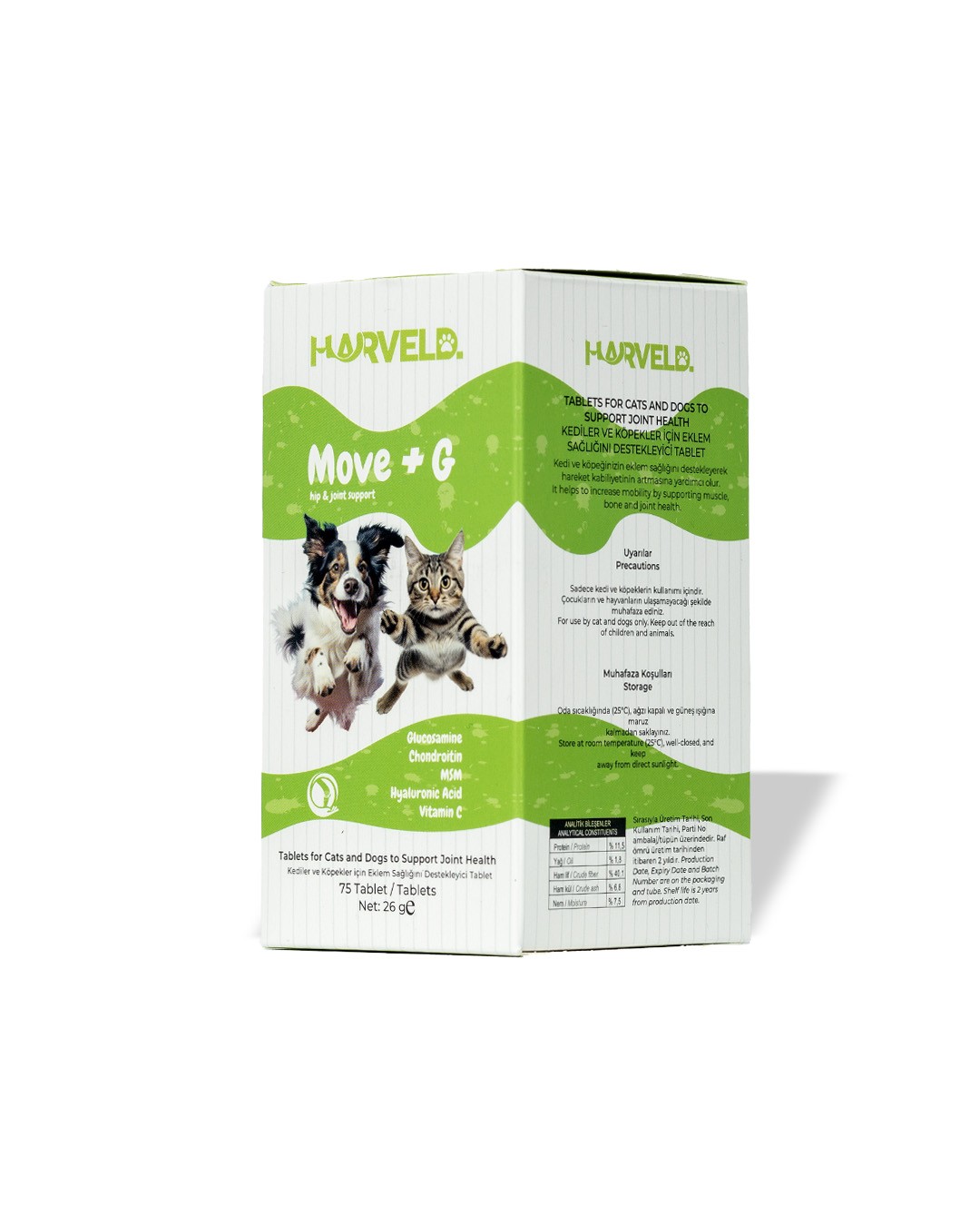 Harveld Move G Köpek Eklem Sağlık Destekleyici Hareket Kabiliyeti Arttırıcı Vitamin Mineral Tablet