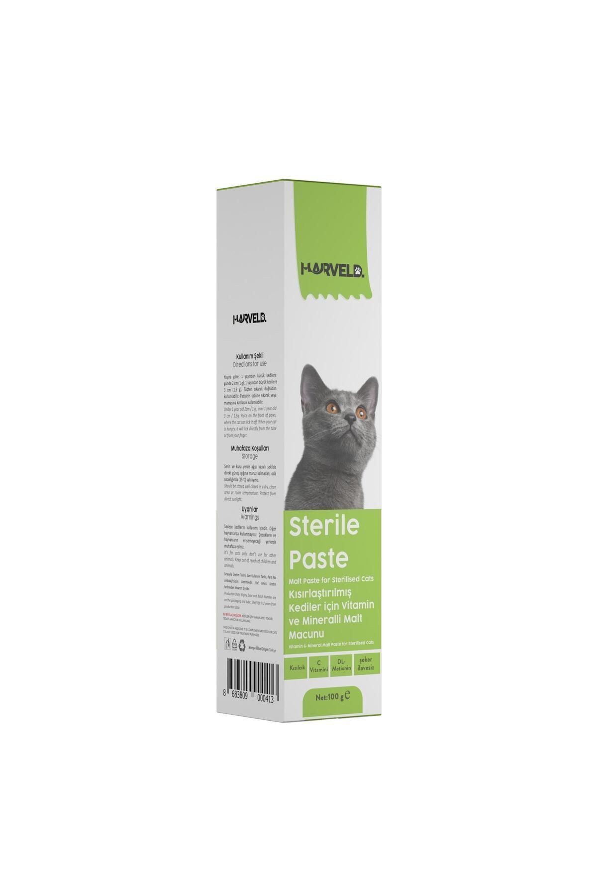 Sterile Paste Kısırlaştırılmış Kedi Bağışıklık Sağlığı Vitamin Mineral Şeker Ilavesiz Macun 100 gr