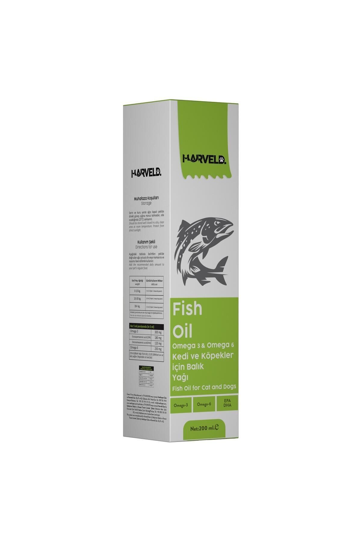 Fish Oil Kedi Köpek Omega 3 Omega 6 Kaynağı Eklem Sağlığı Bağışıklık Destekleyici Balık Yağ 200ml