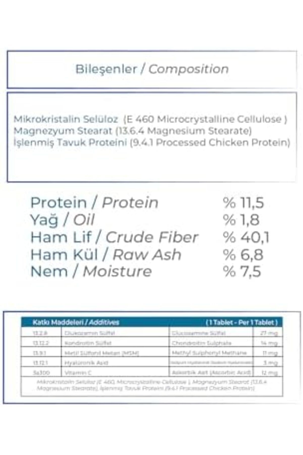 Move G Kedi Köpek Eklem Sağlık Destekleyici Hareket Kabiliyeti Arttırıcı Vitamin Mineral Tab