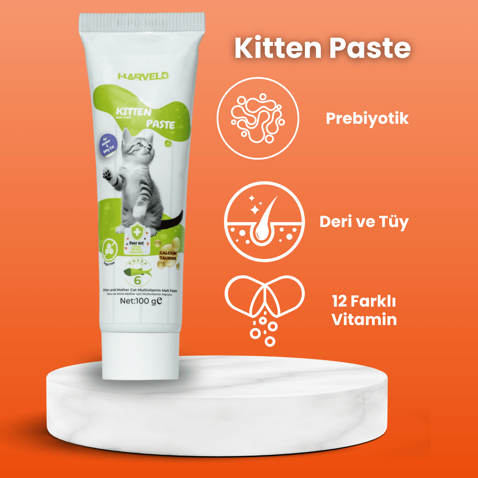  Yavru Kedi Gelişim Için 2'li Kedi Bakım Seti Kitten Paste - Immune C 