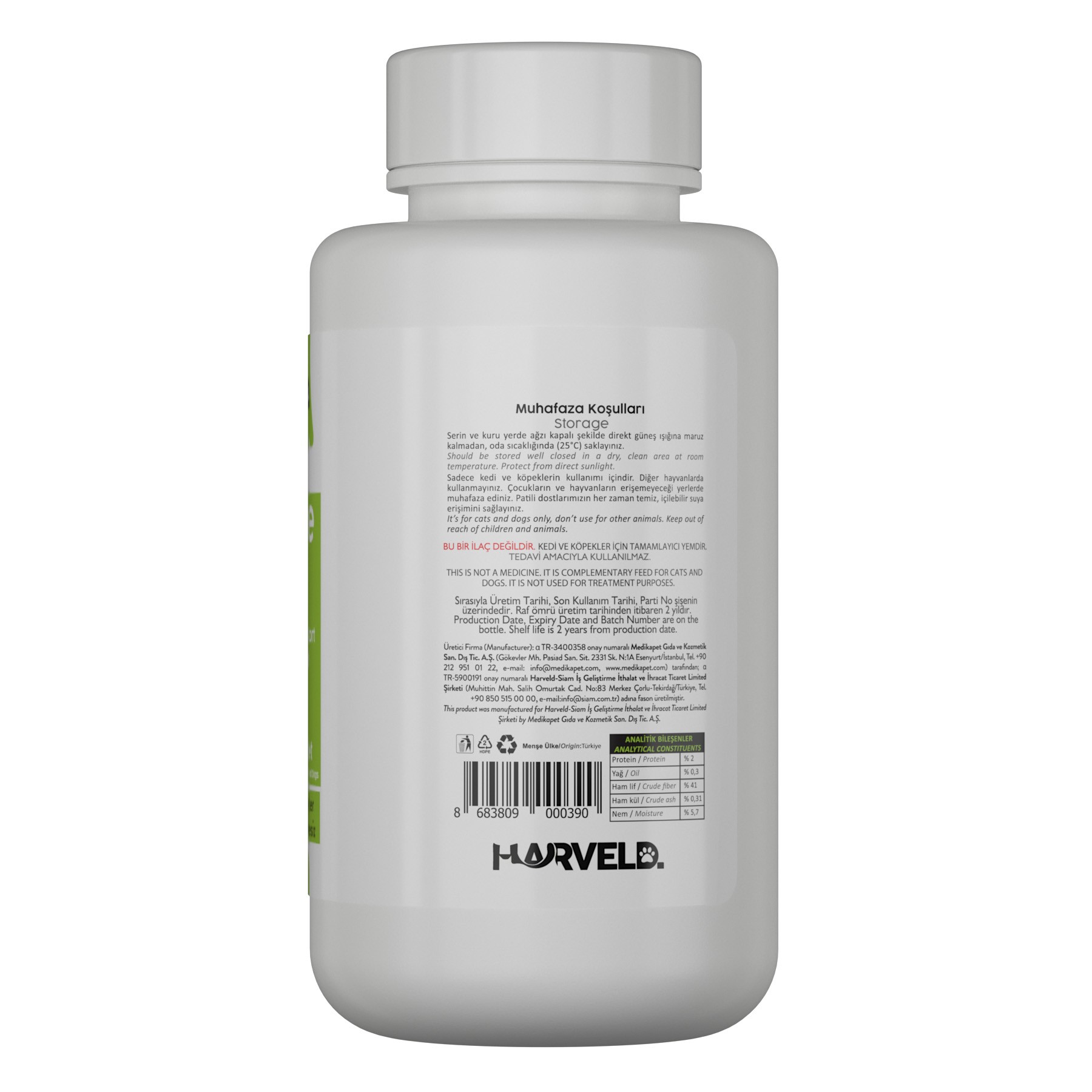 Harveld Immune C Köpek Bağışıklık Sistemi Destekleyici Vitamin Mineral Kaynağı Şeker İlavesiz Tablet