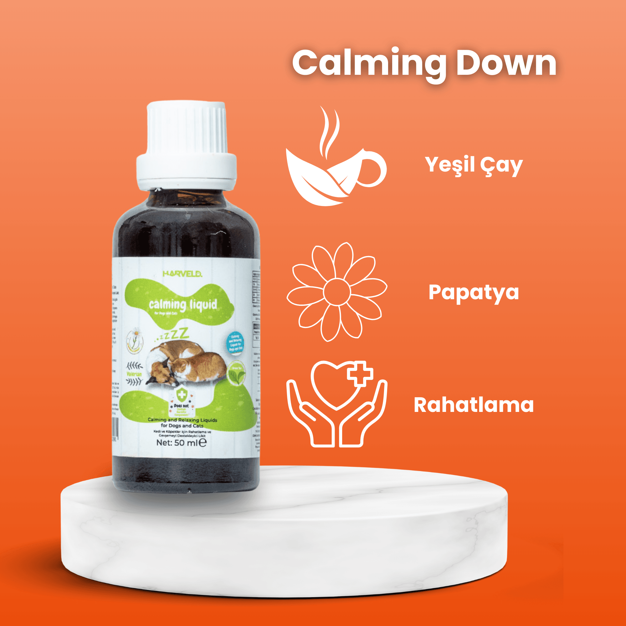 Harveld Kediniz Için Sakinleştirici Genel Destekleyici Kedi Bakım Seti Calming Down - Immune C