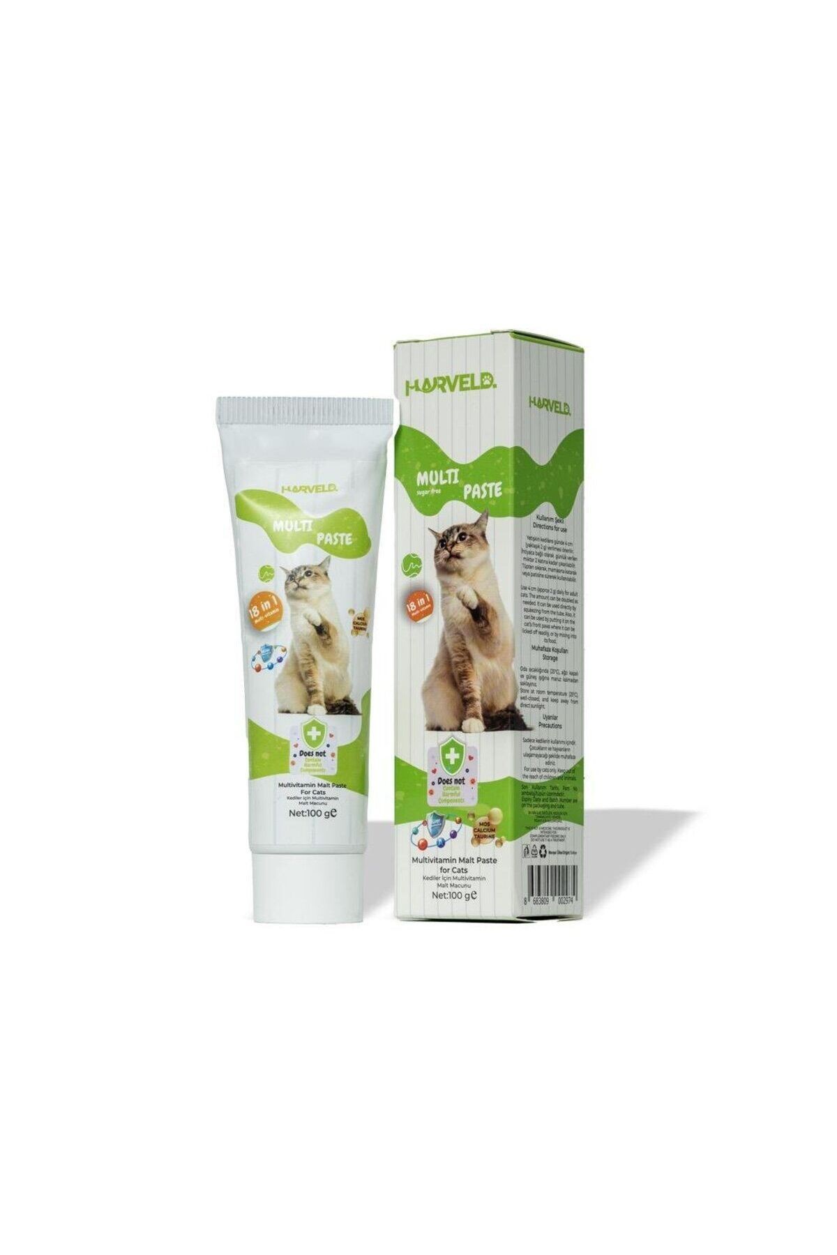 Multi Paste Kedi Bağışıklık Sindirim Tüy Deri Sağlık Destekleyici Prebiyotik 12 Vitamin Macun