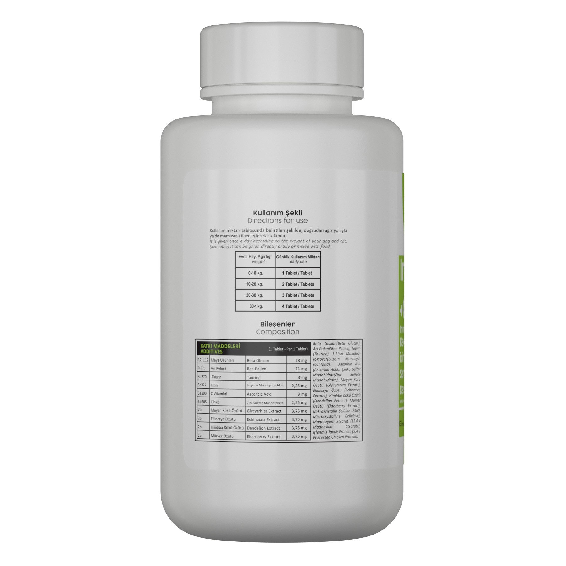 Harveld Immune C Köpek Bağışıklık Sistemi Destekleyici Vitamin Mineral Kaynağı Şeker İlavesiz Tablet