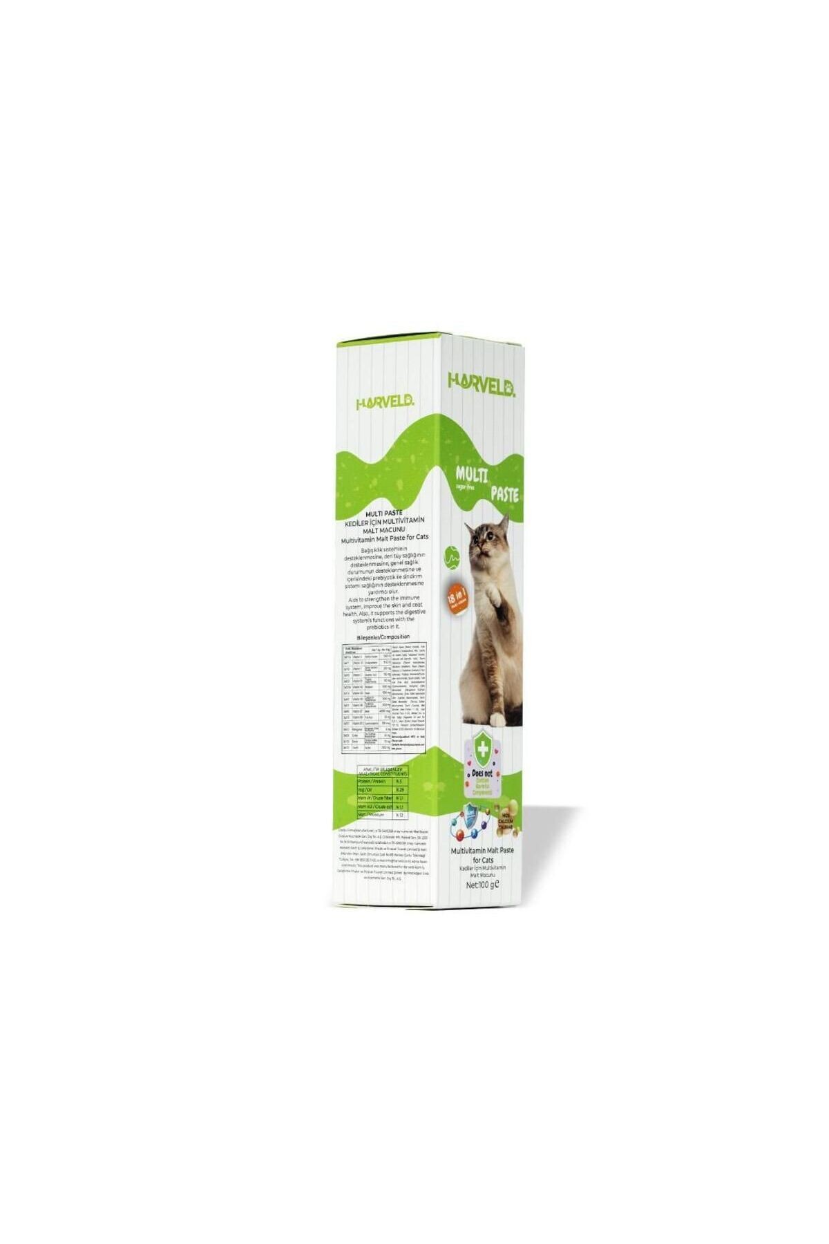 Multi Paste Kedi Bağışıklık Sindirim Tüy Deri Sağlık Destekleyici Prebiyotik 12 Vitamin Macun
