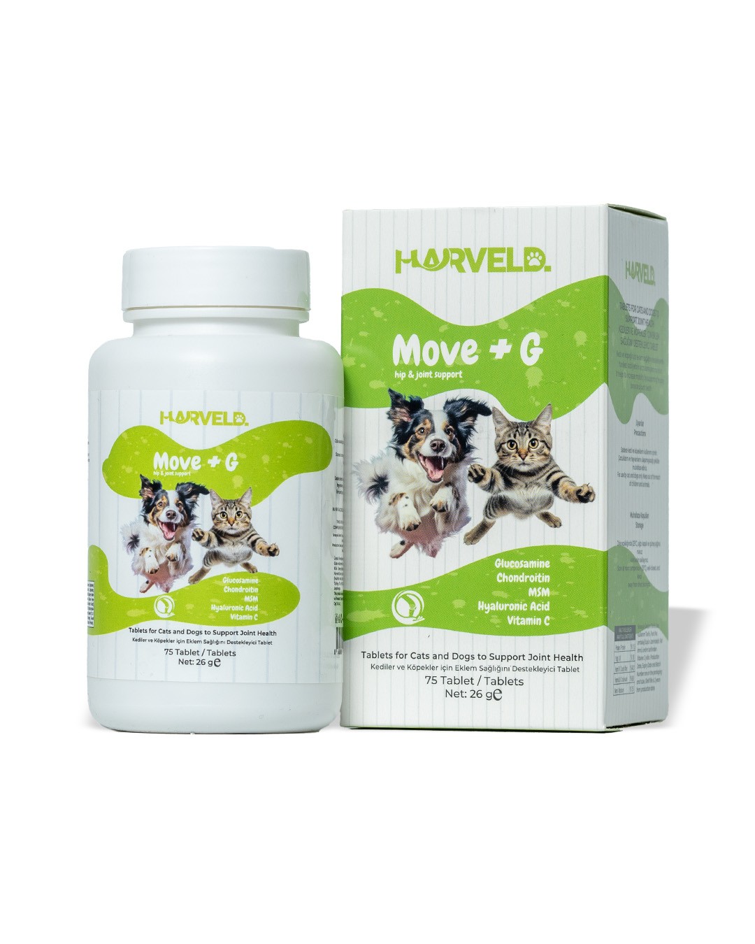 Harveld Move G Köpek Eklem Sağlık Destekleyici Hareket Kabiliyeti Arttırıcı Vitamin Mineral Tablet