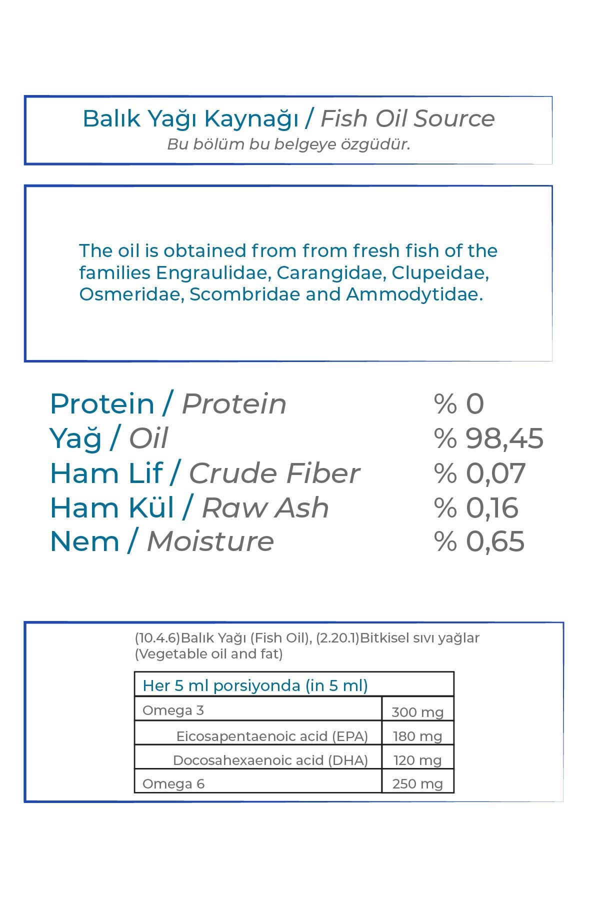 Fish Oil Kedi Köpek Omega 3 Omega 6 Kaynağı Eklem Sağlığı Bağışıklık Destekleyici Balık Yağ 200ml