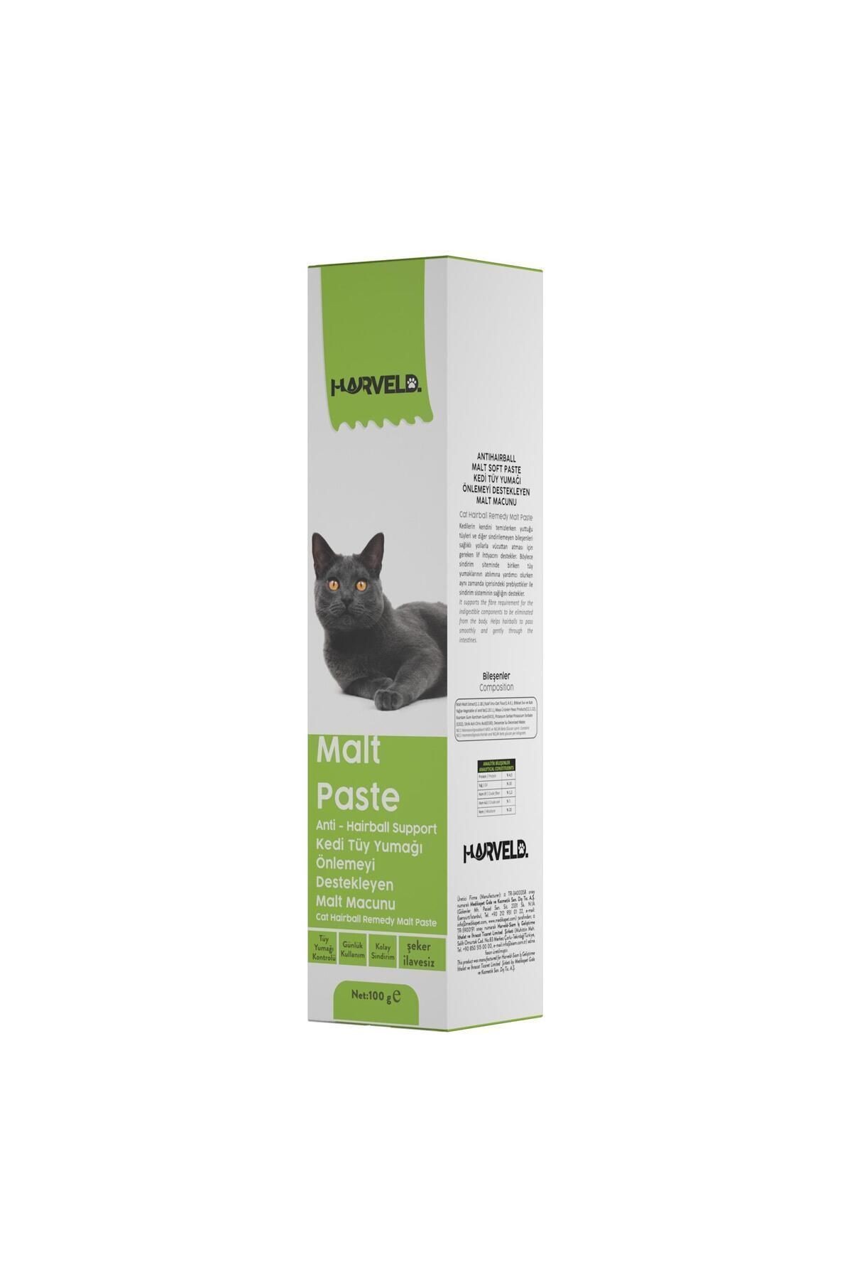 Malt Paste Hairball Kedi Tüy Yumak Sorun Önleyici Prebiotik Sindirim Sistemi Düzenleyici Macun 100gr