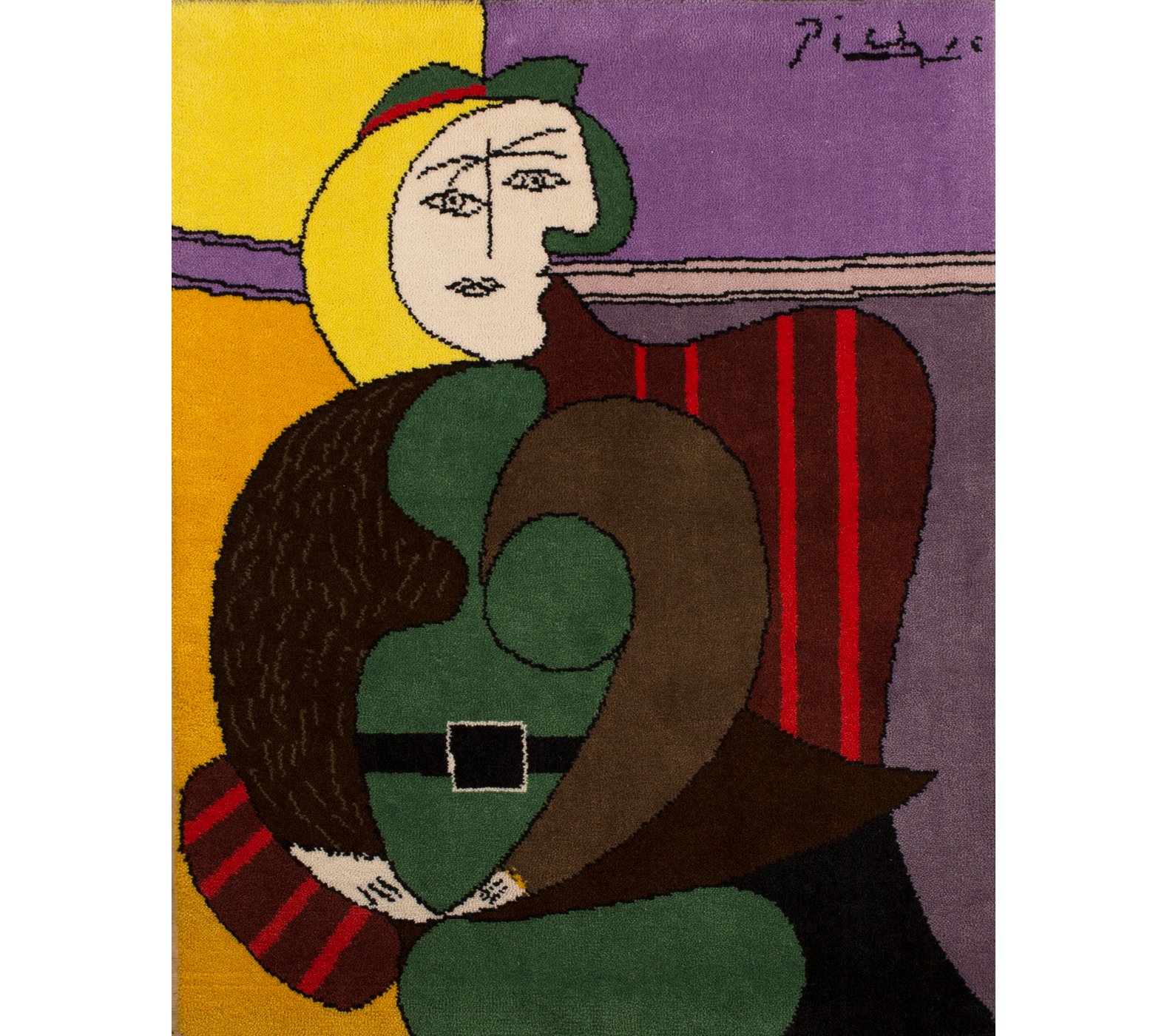 Picasso Halı 'Femme assise dans un fauteuil rouge'