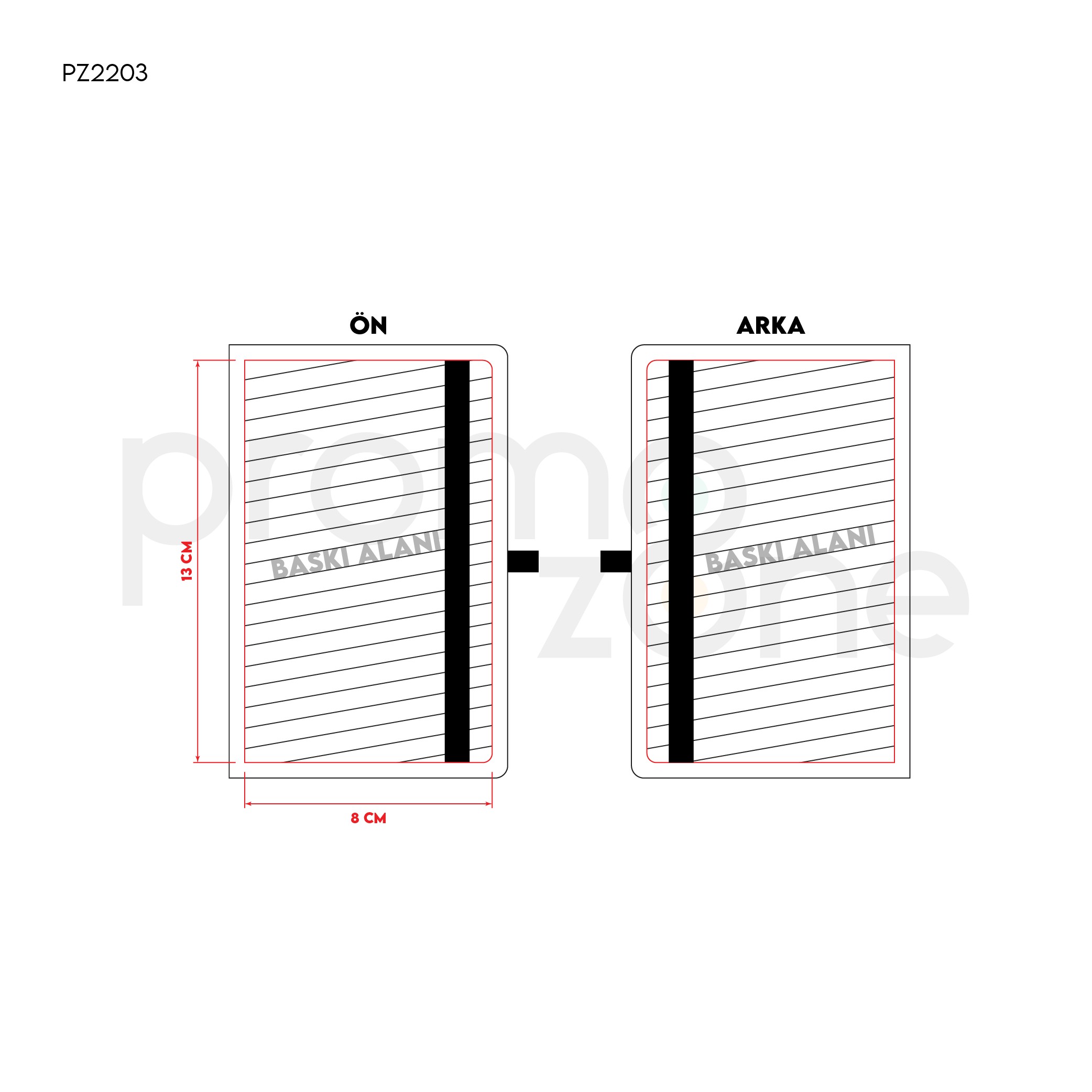 Logo Baskılı 9x14 cm Termo Deri Tarihsiz Cep Boy Defter